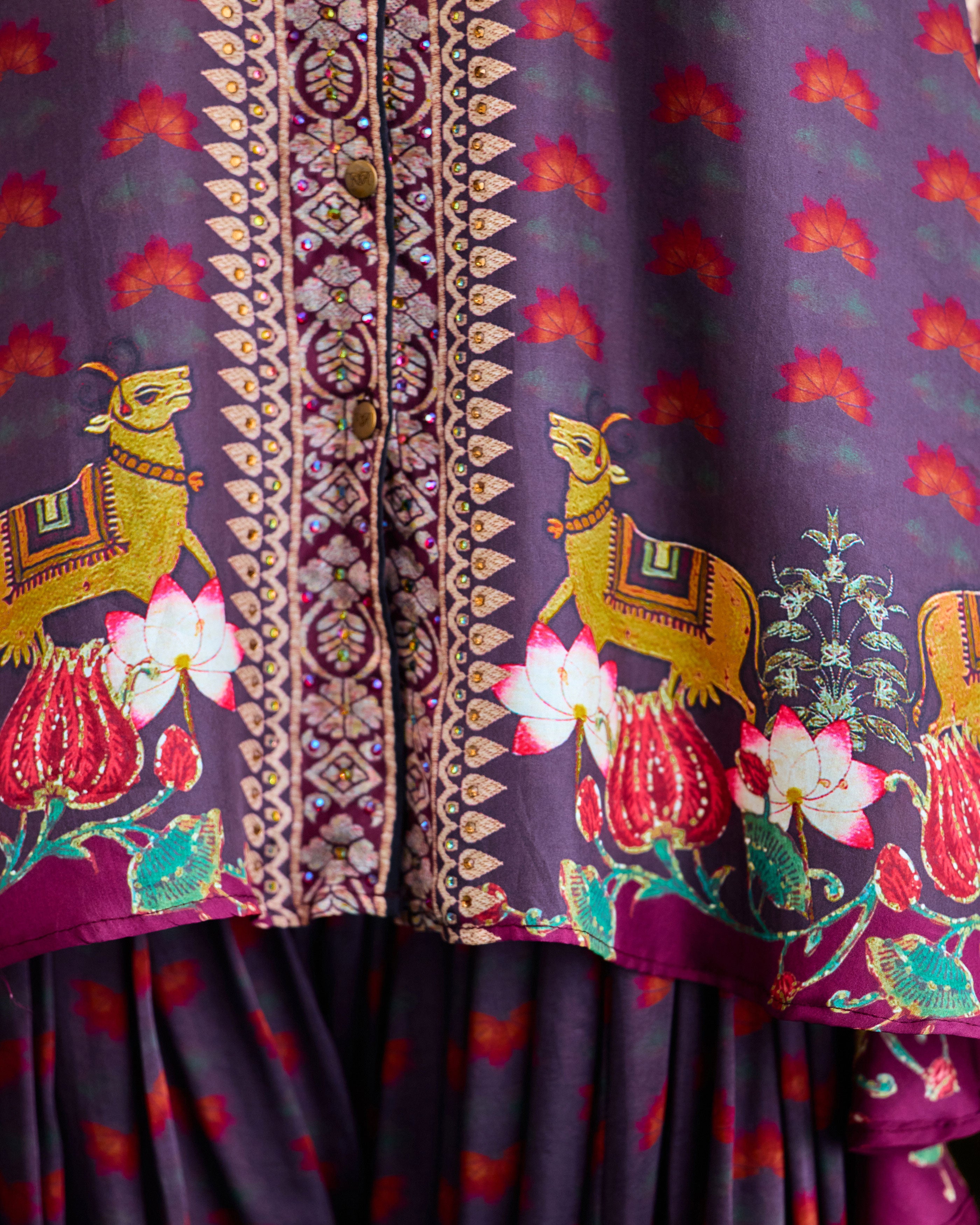 Baati : Nilofer - Fuchsia/Burgundy
