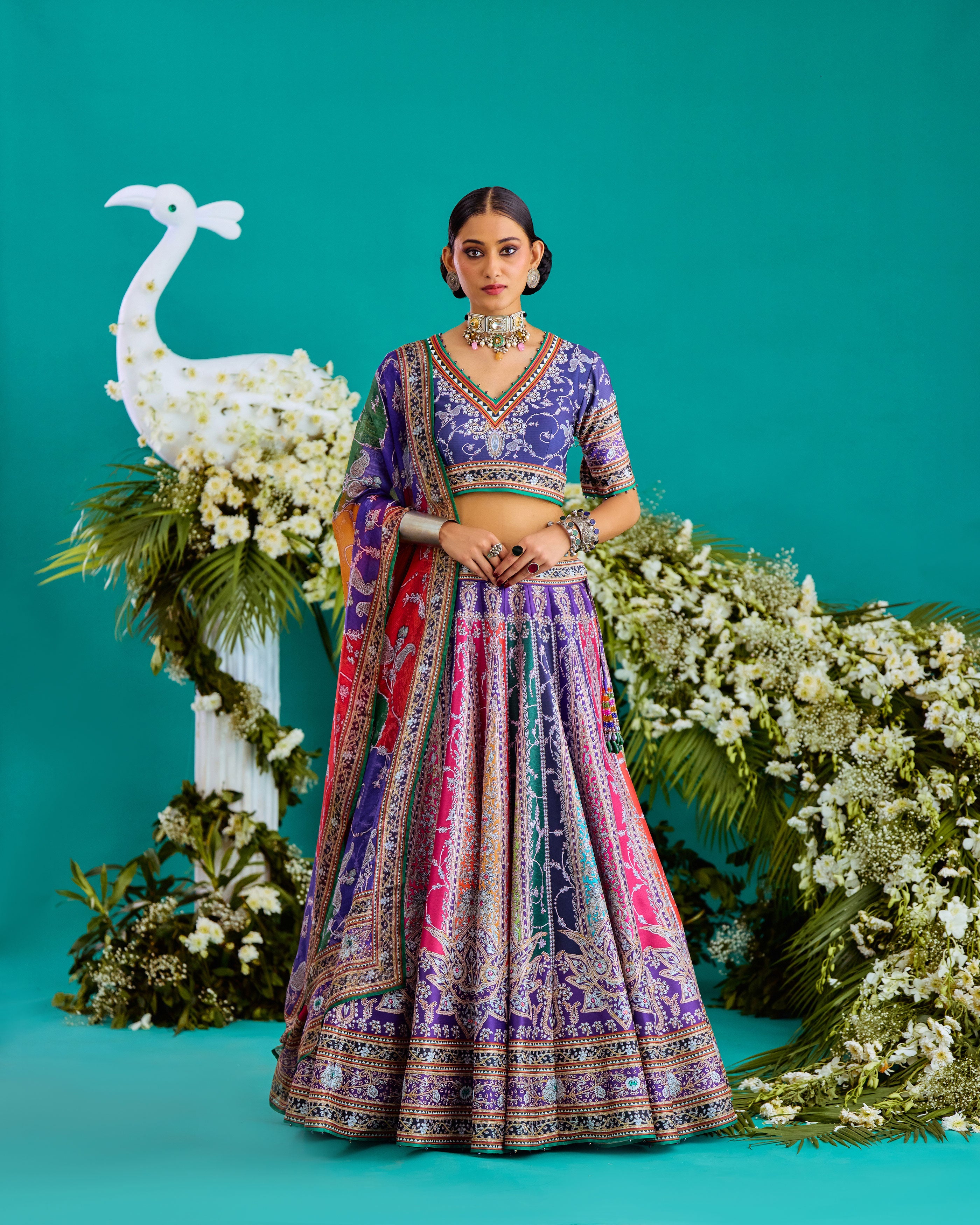 Baati : Leela - Navy/Multi