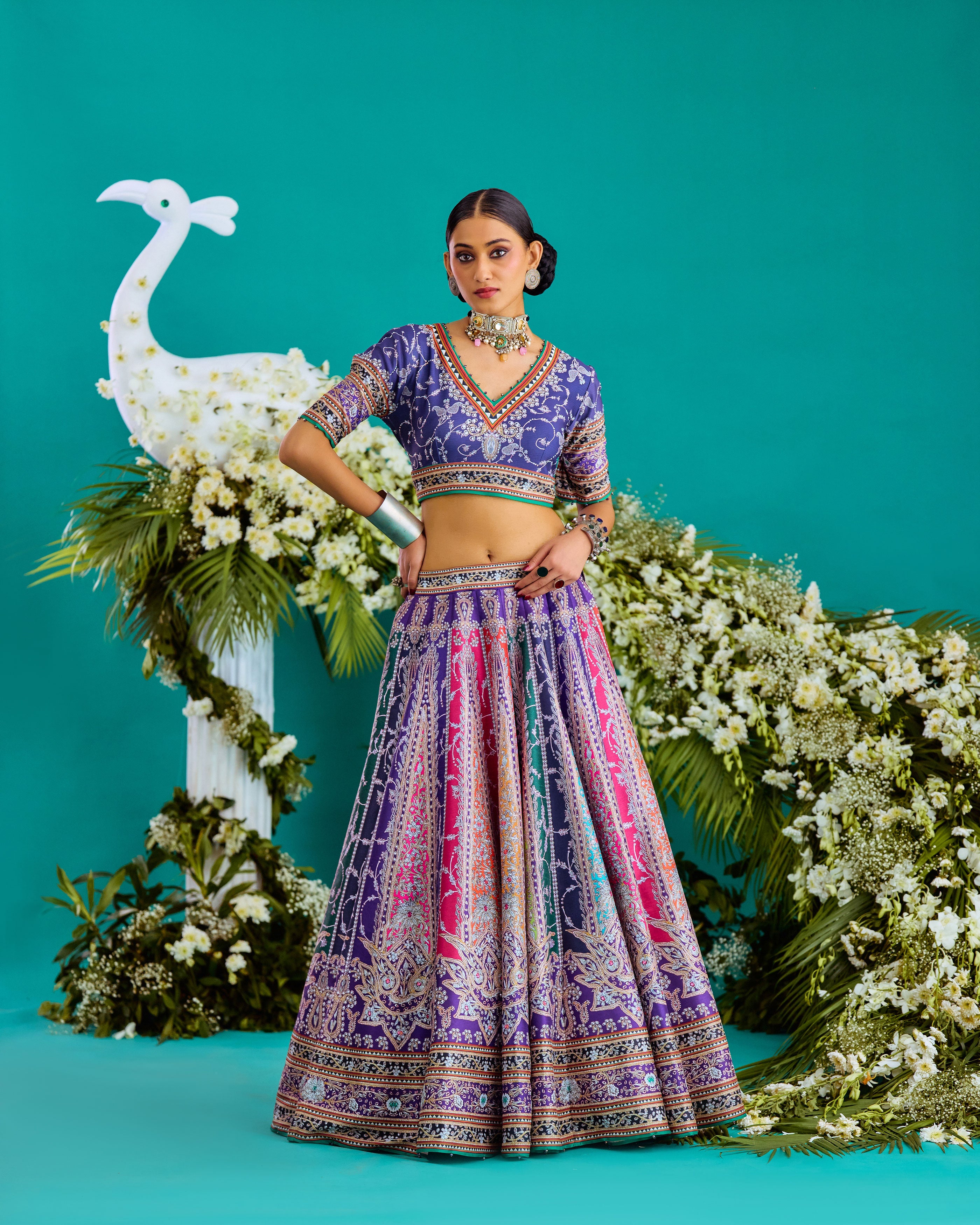 Baati : Leela - Navy/Multi