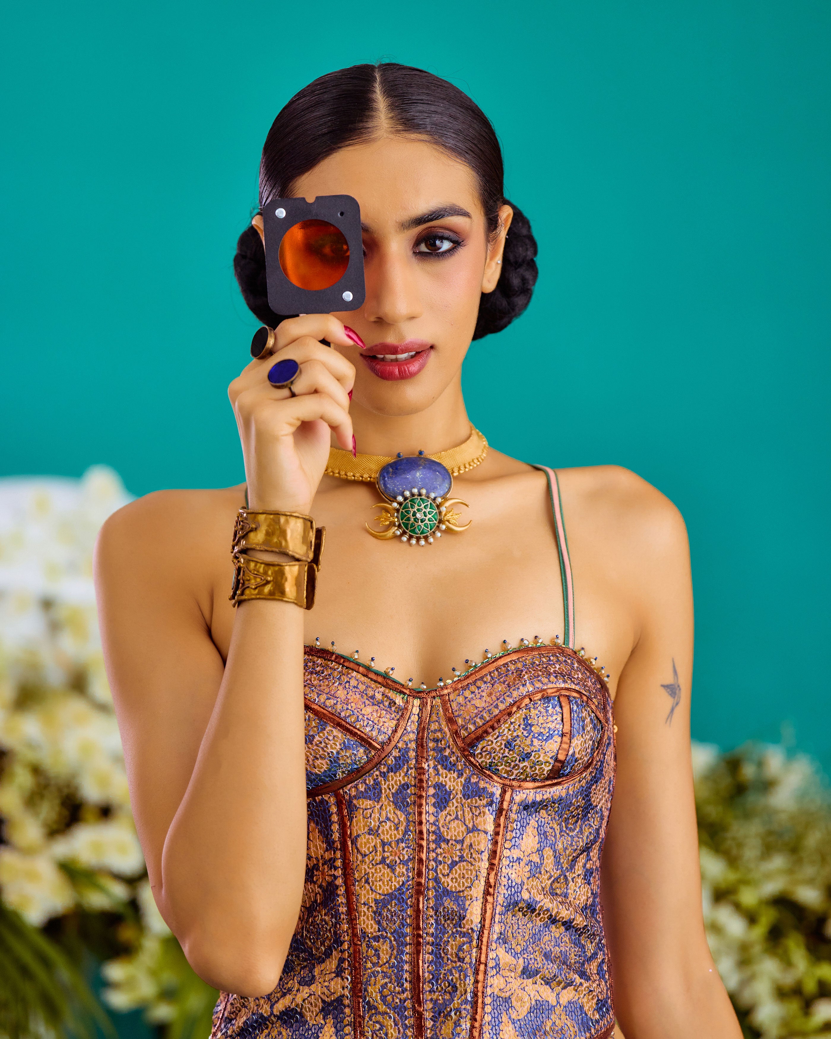 Baati : Corset Leela - Purple/Gold