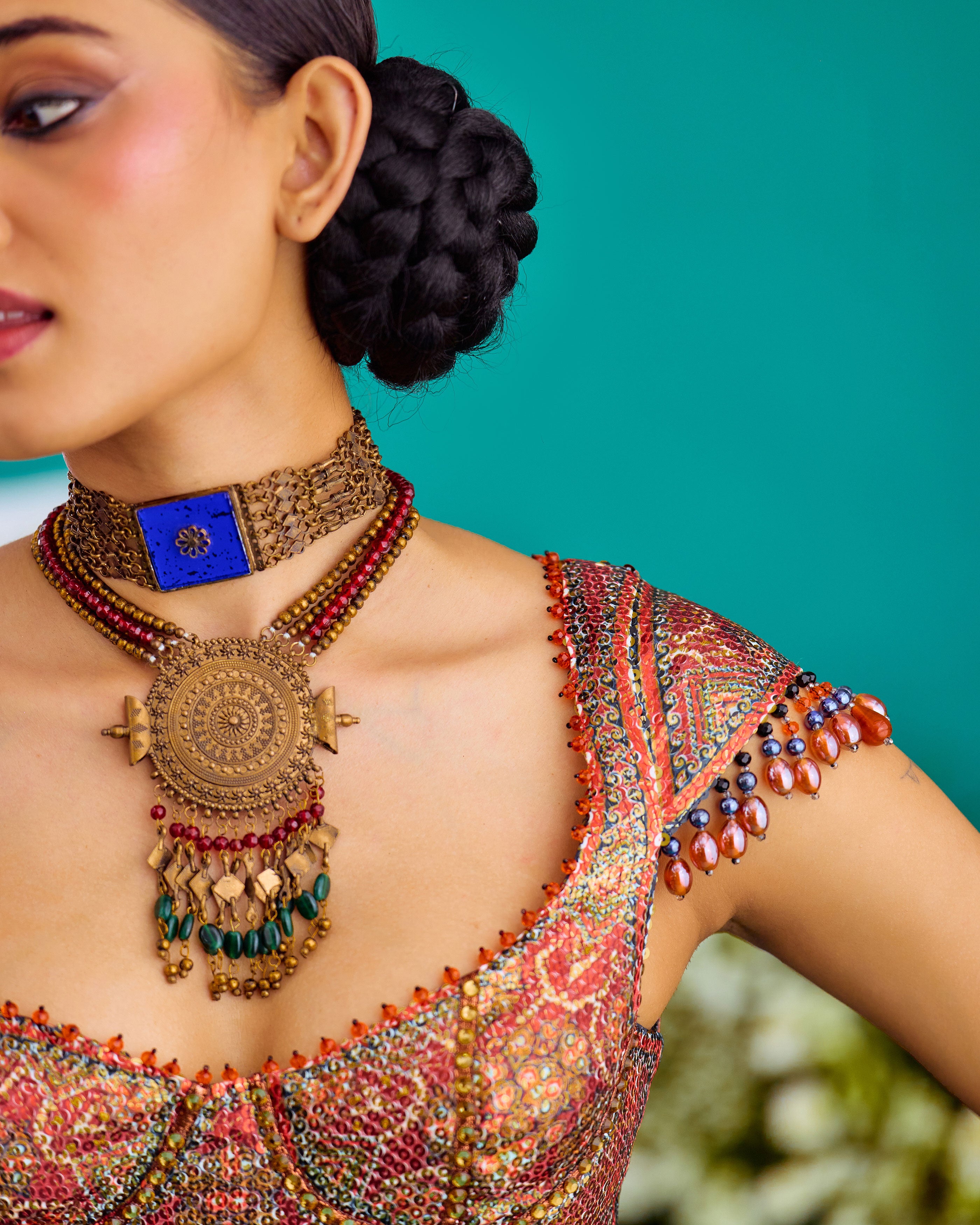 Baati : Corset Leela - Rust/Gold