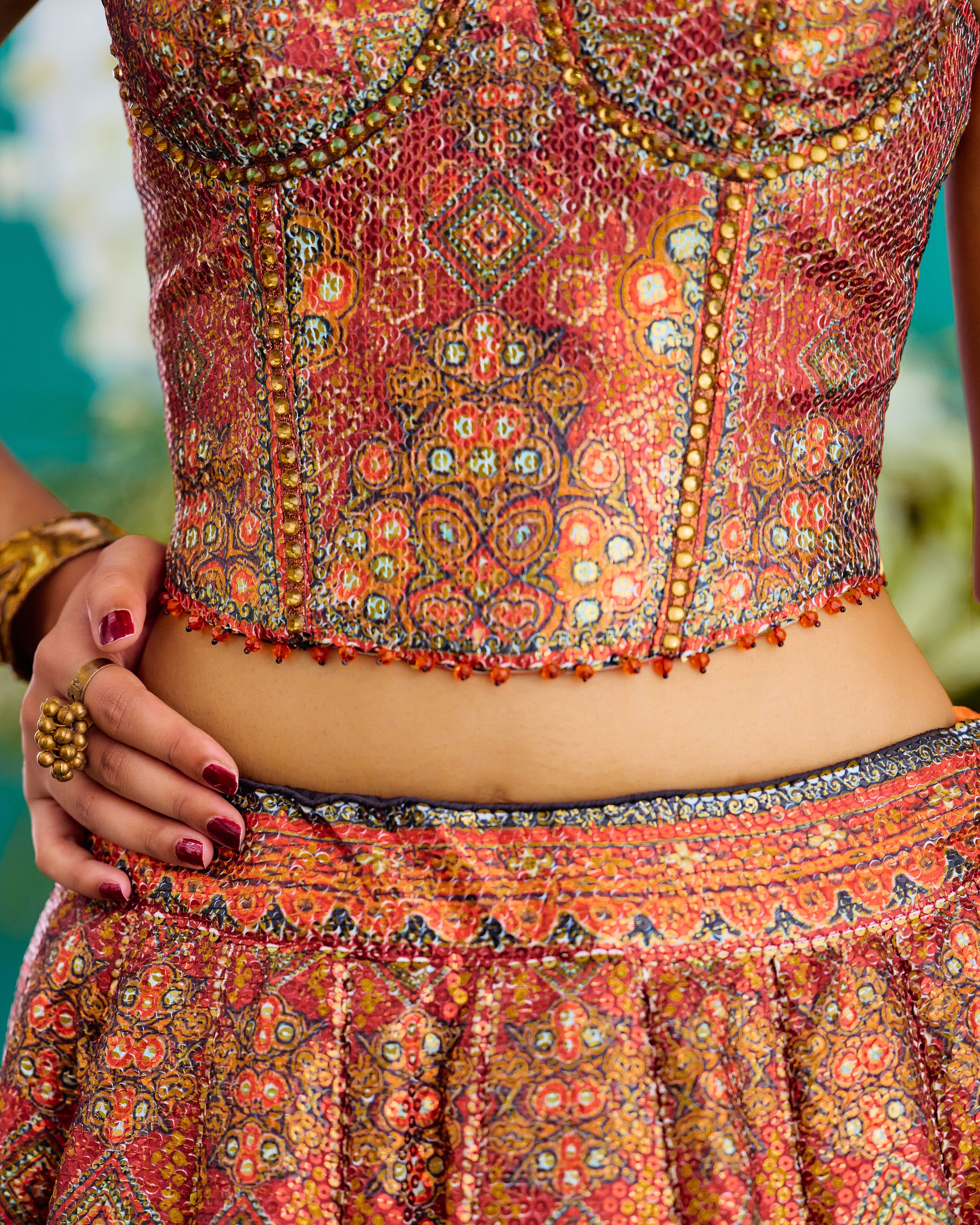 Baati : Corset Leela - Rust/Gold