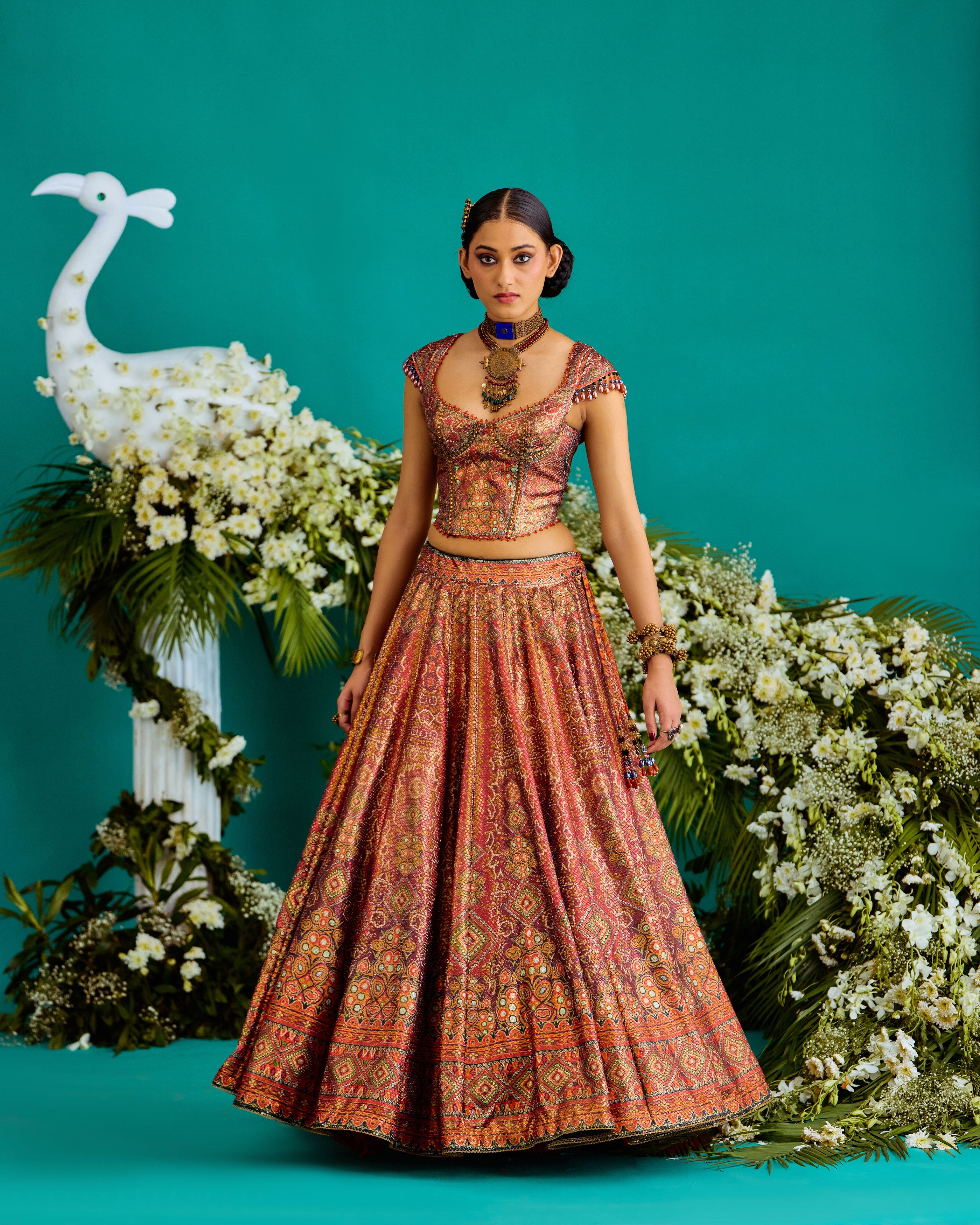 Baati : Corset Leela - Rust/Gold
