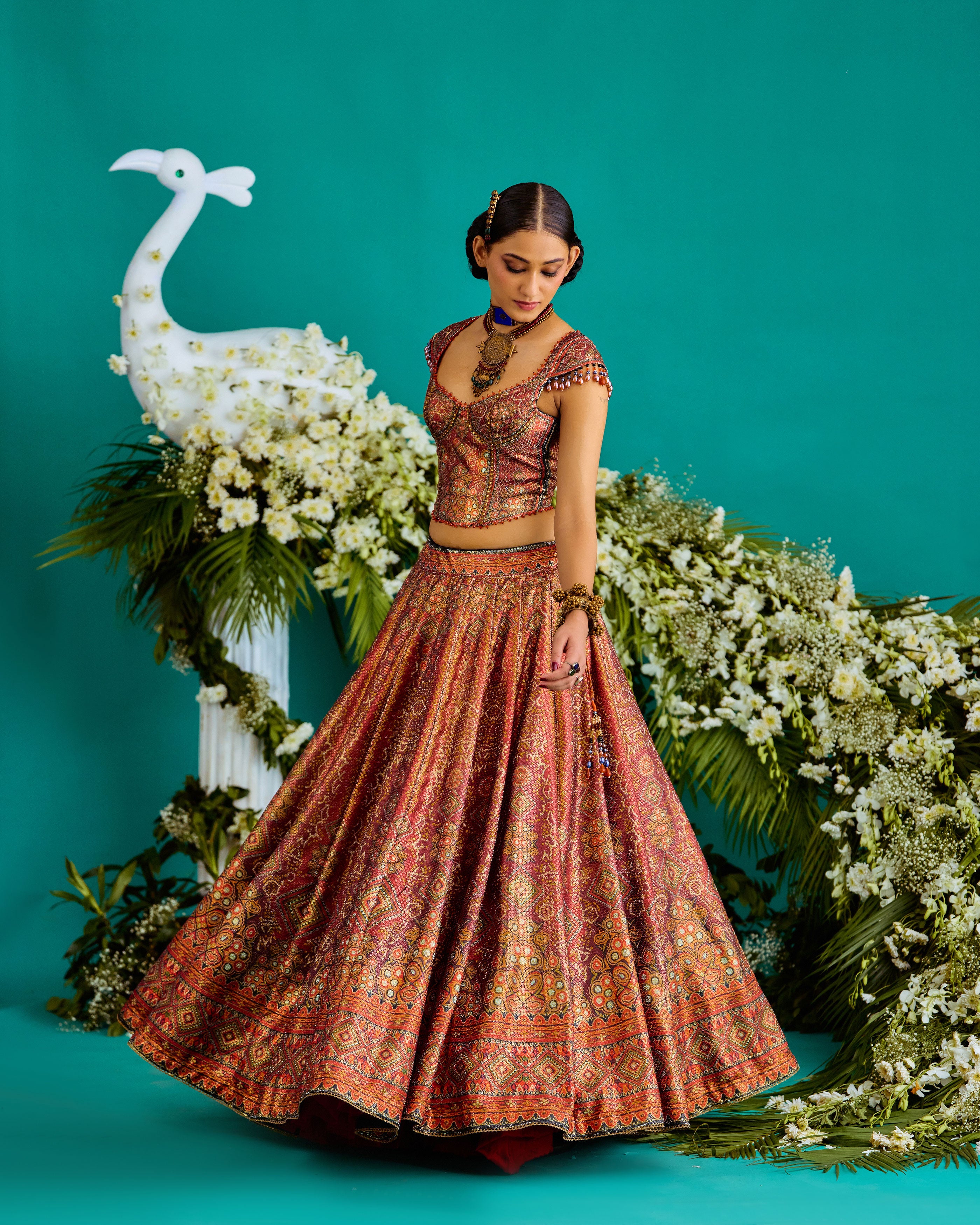 Baati : Corset Leela - Rust/Gold