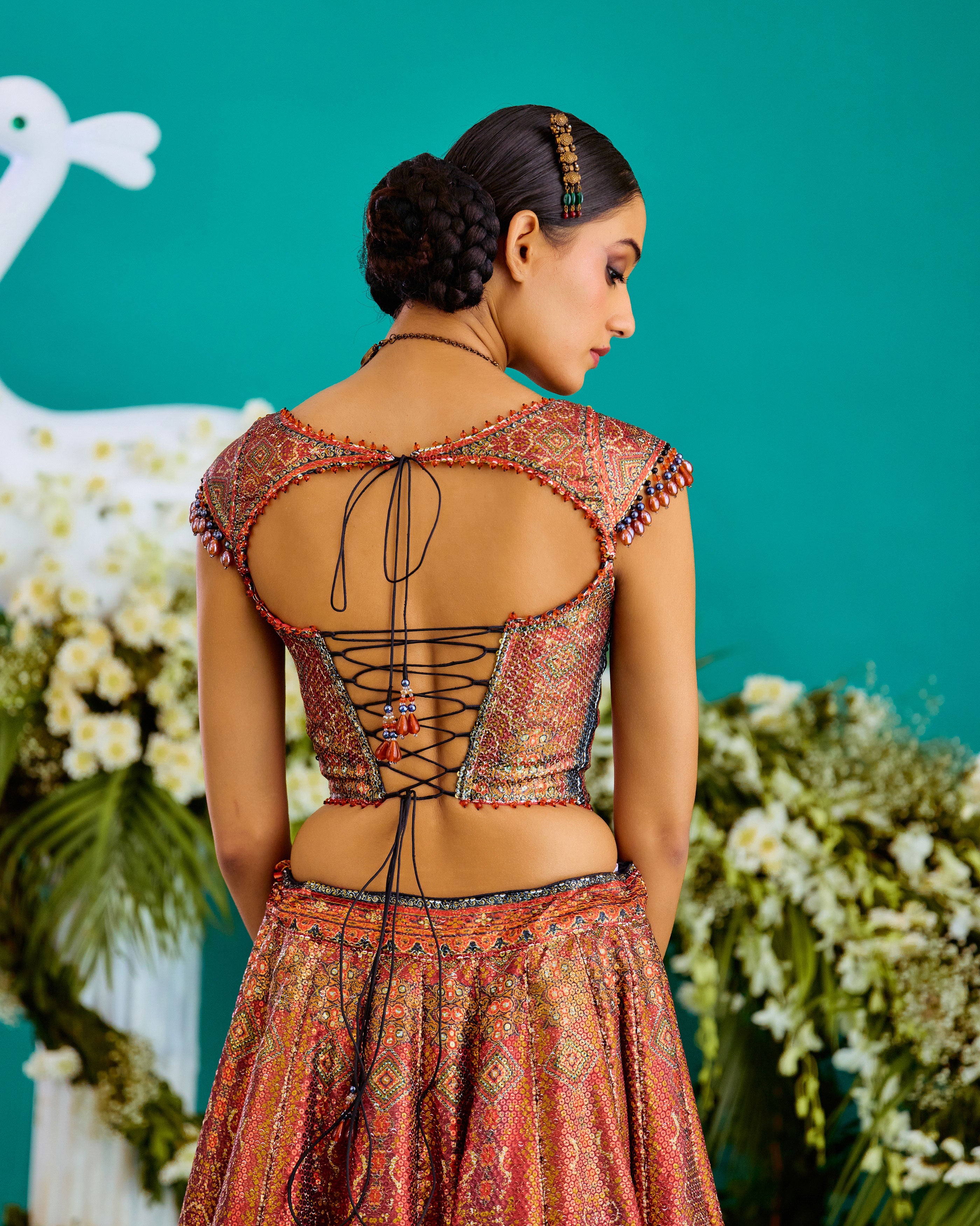 Baati : Corset Leela - Rust/Gold