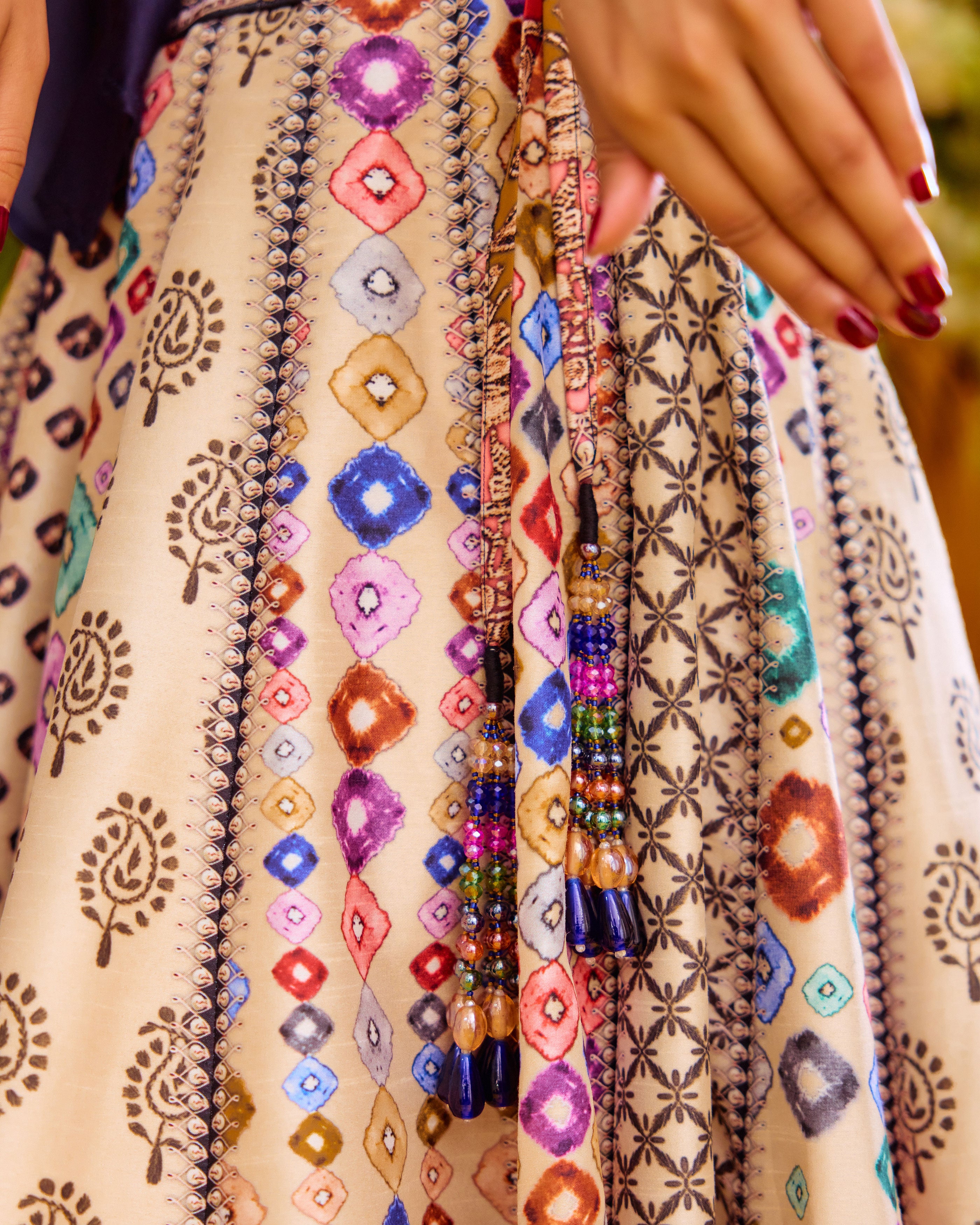 Baati : Rubali/Leela - Navy/Multi