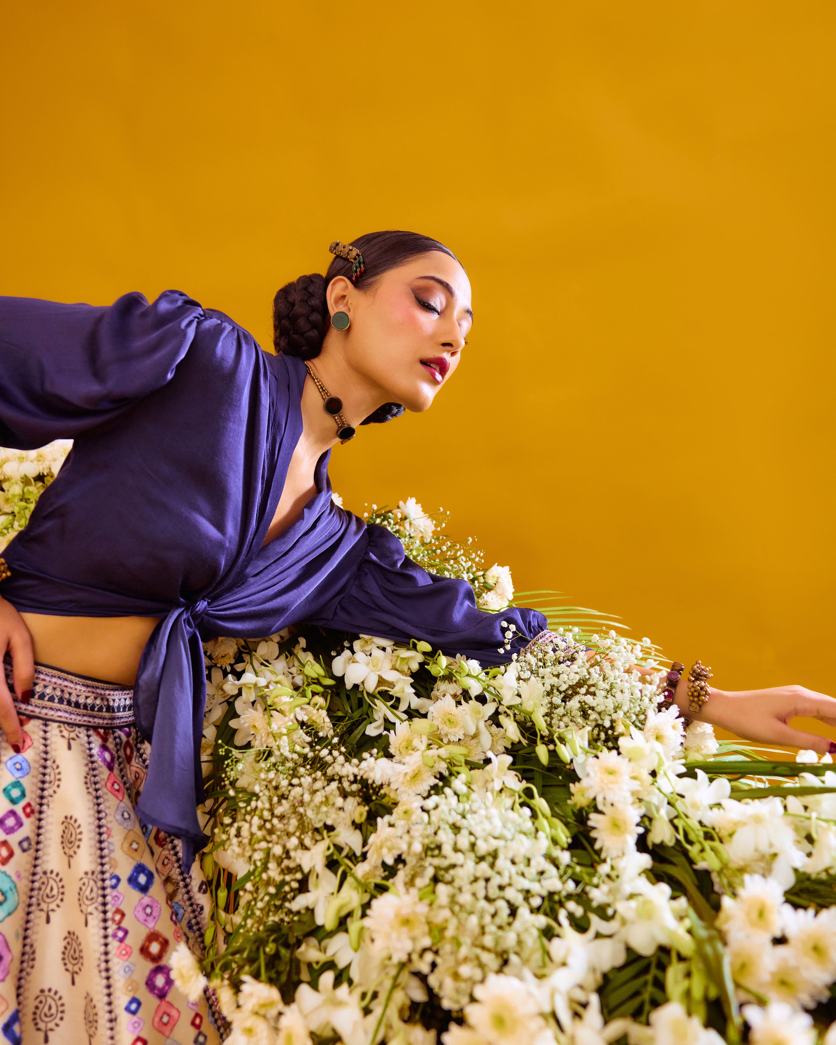 Baati : Rubali/Leela - Navy/Multi