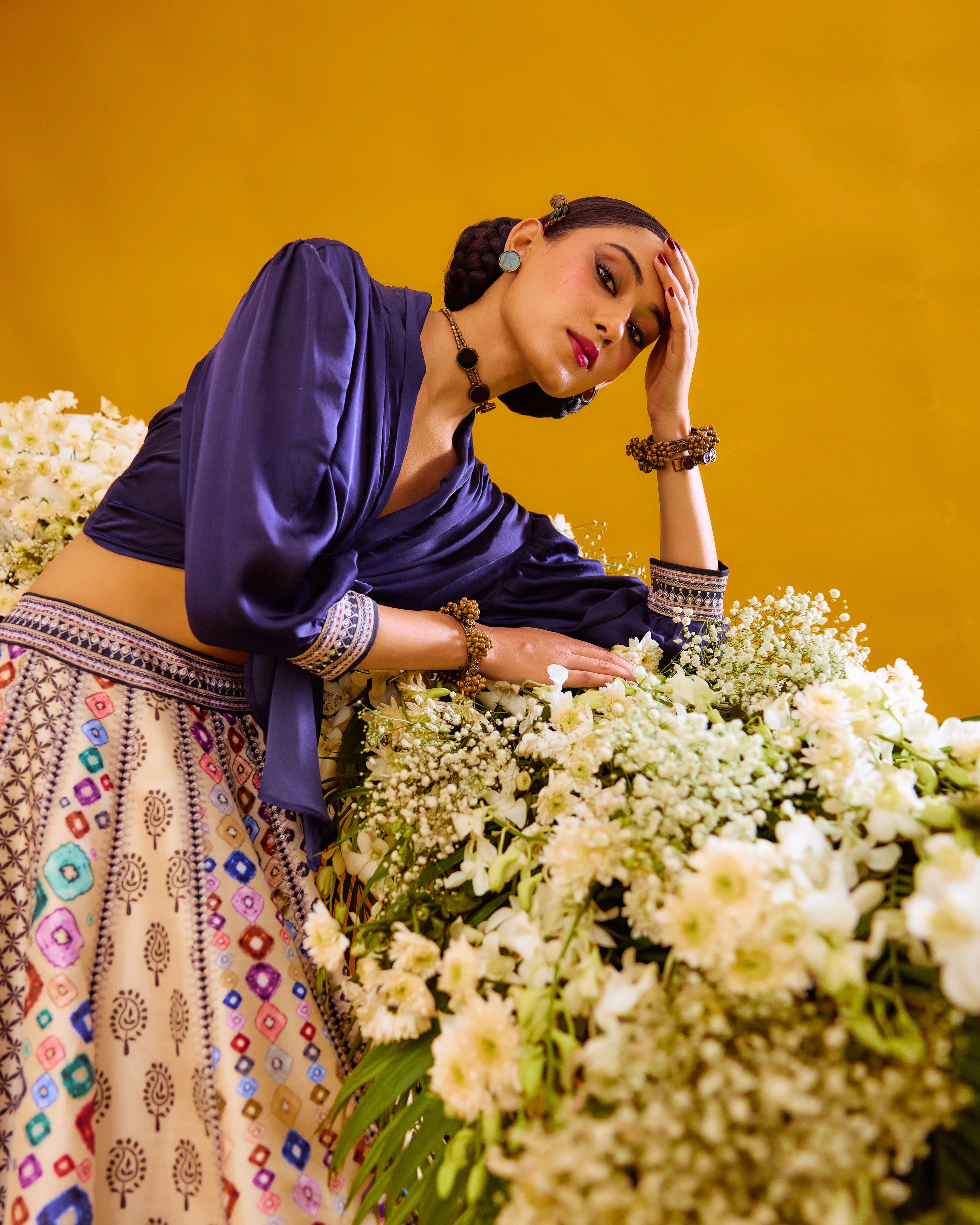 Baati : Rubali/Leela - Navy/Multi