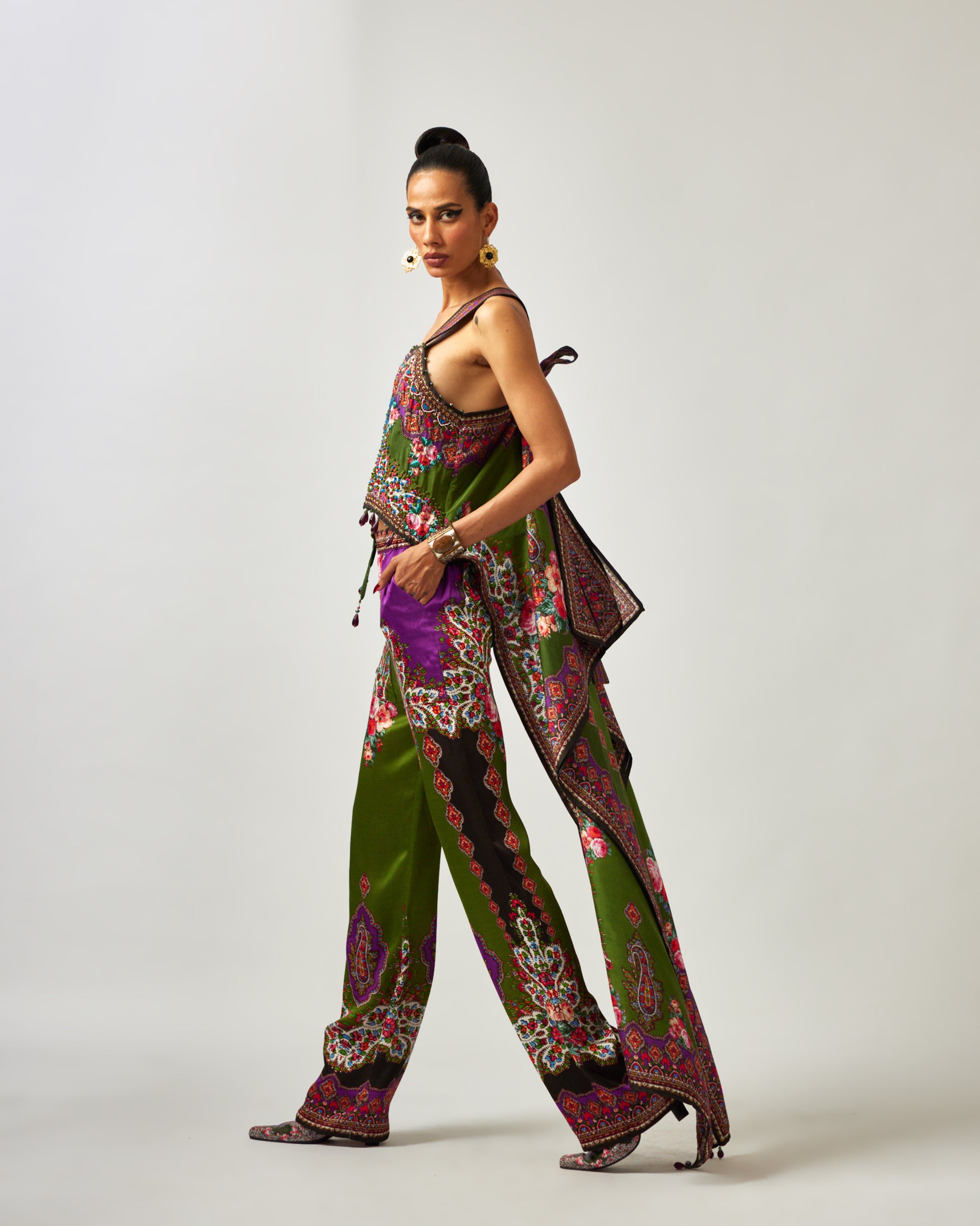 mon amour : Bershna - Purple/Emerald