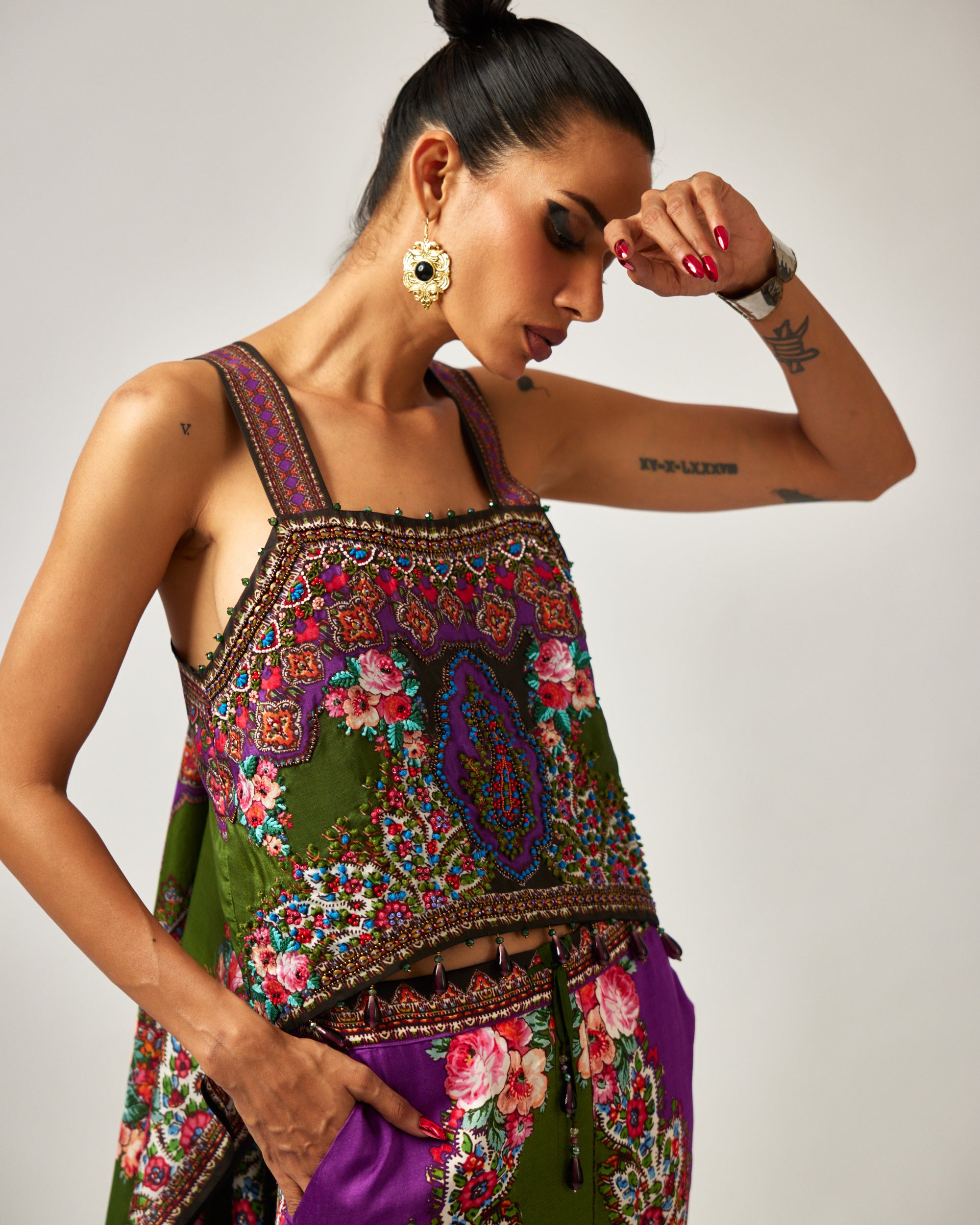 mon amour : Bershna - Purple/Emerald