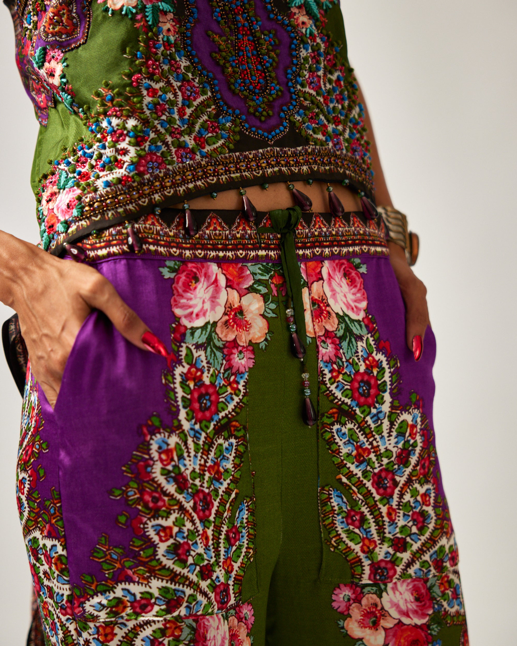 mon amour : Bershna - Purple/Emerald