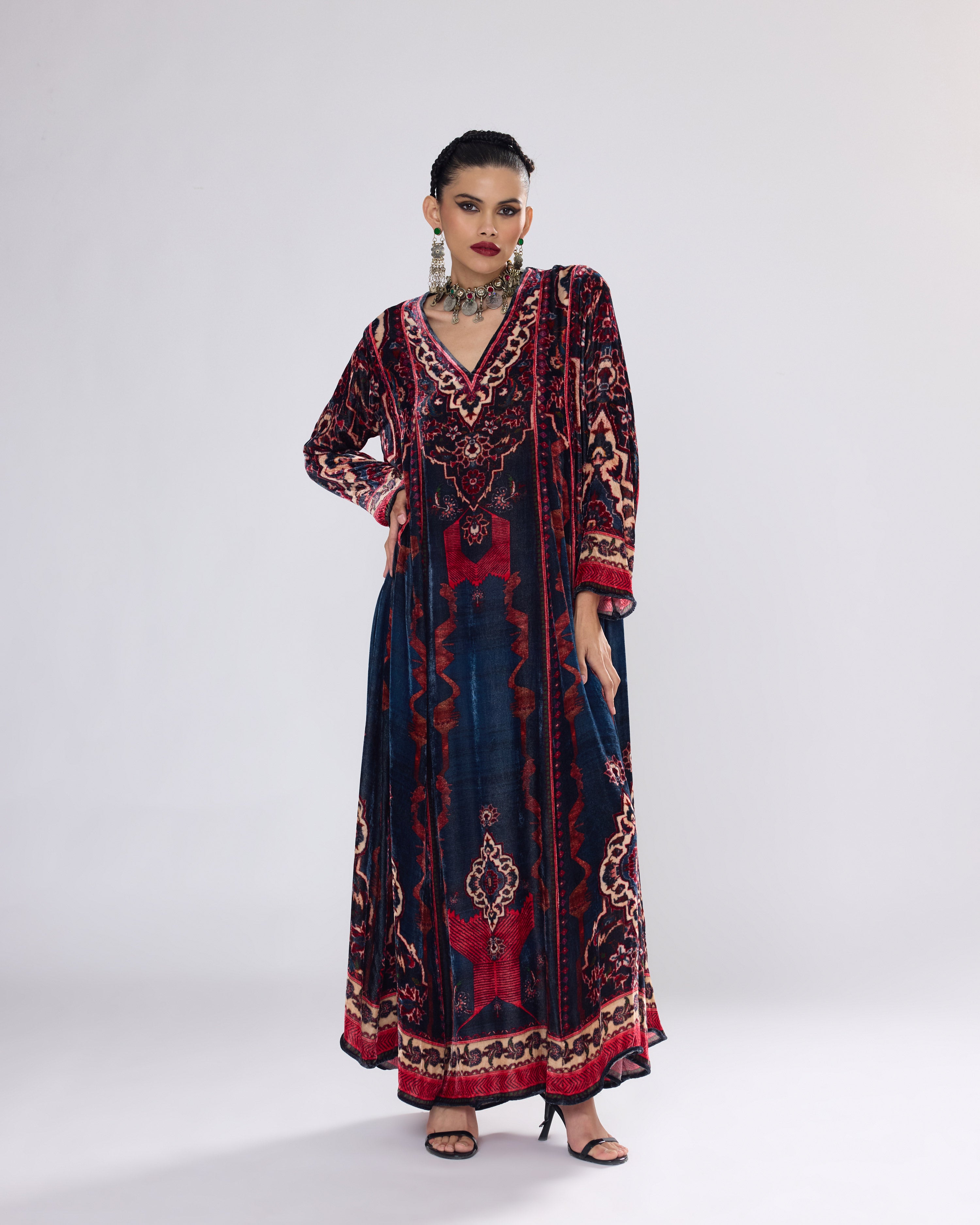 Arabian Nights : Adavi - Navy/Red