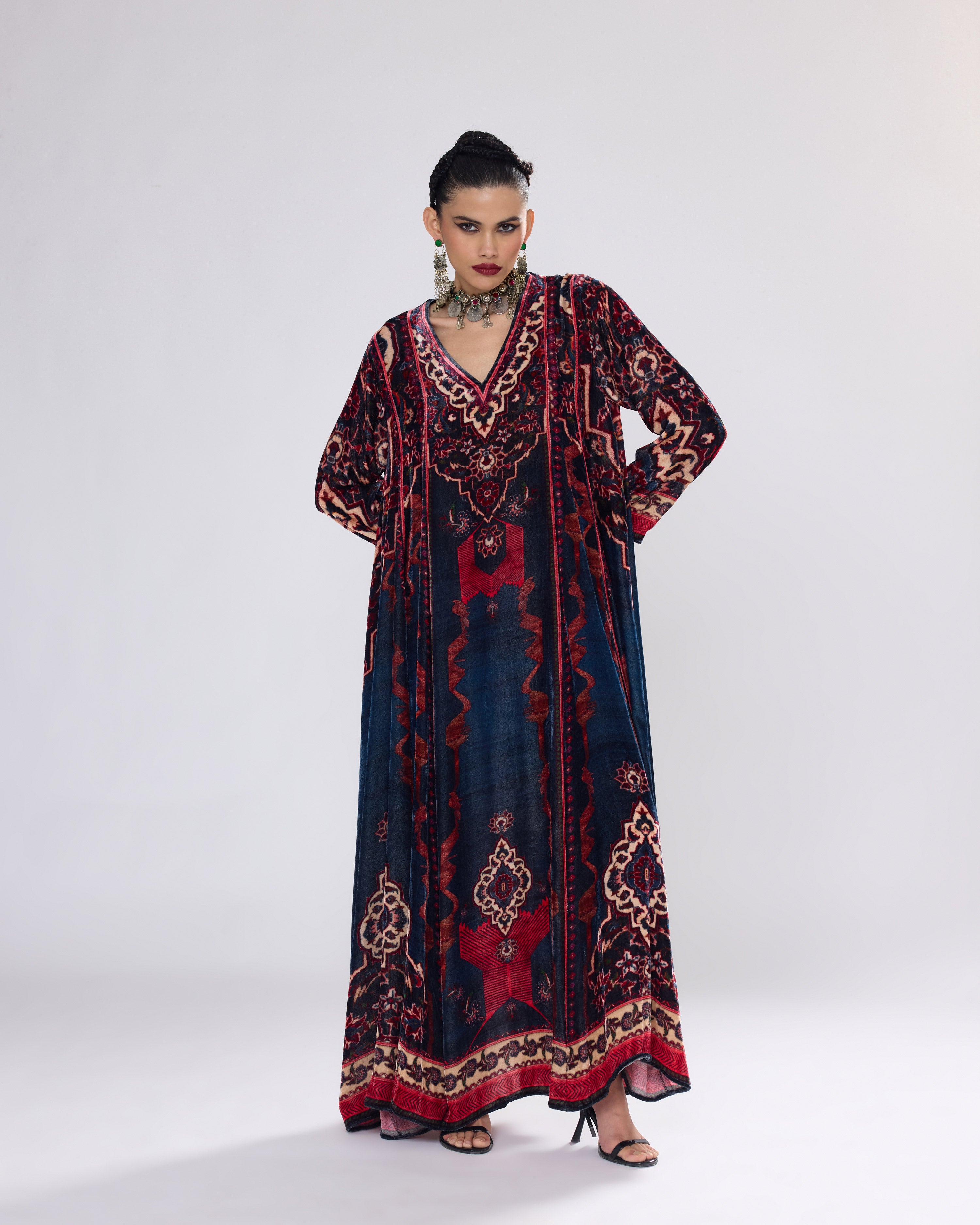 Arabian Nights : Adavi - Navy/Red