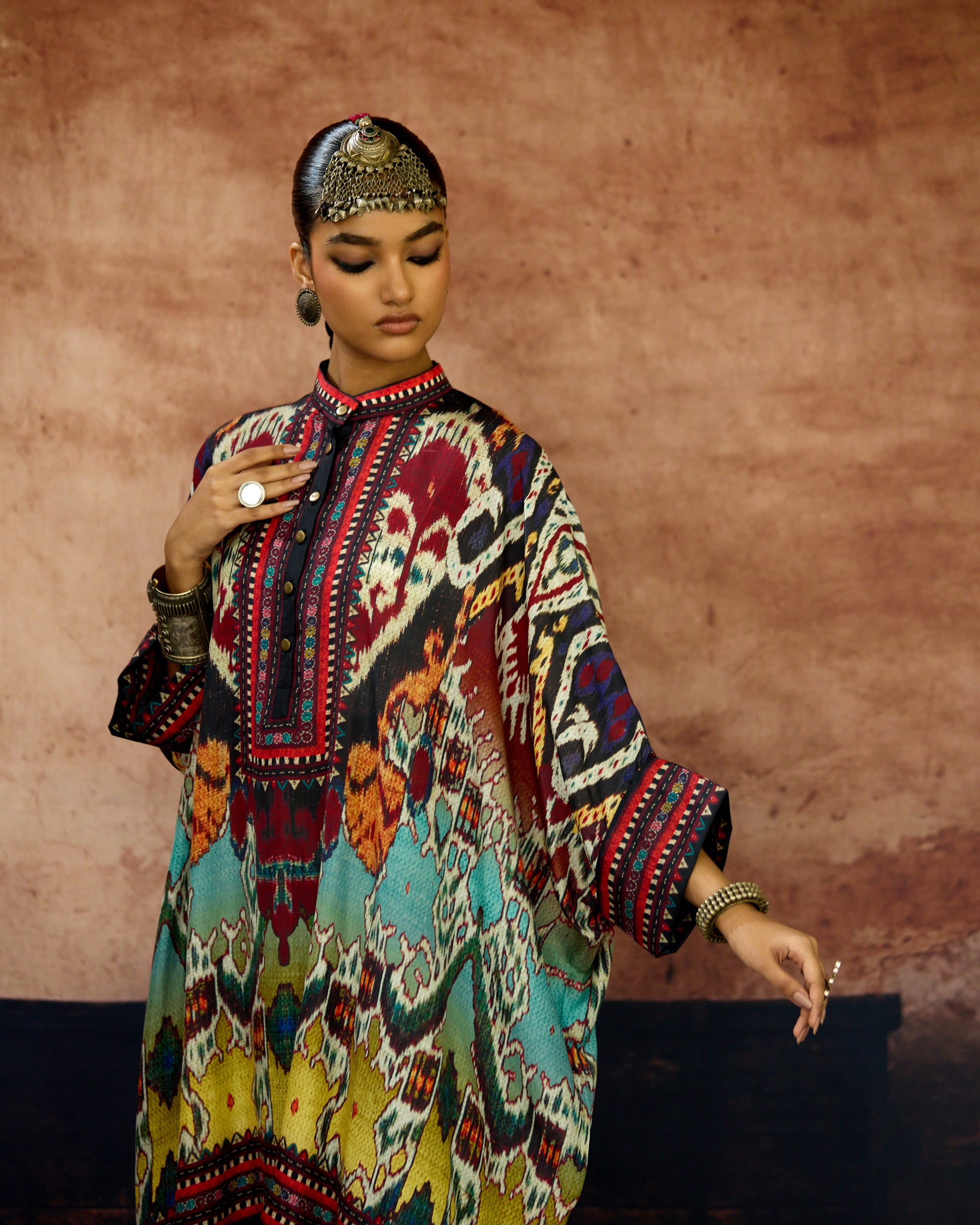 Kasbah : Chanel 36" - Aqua/Lime