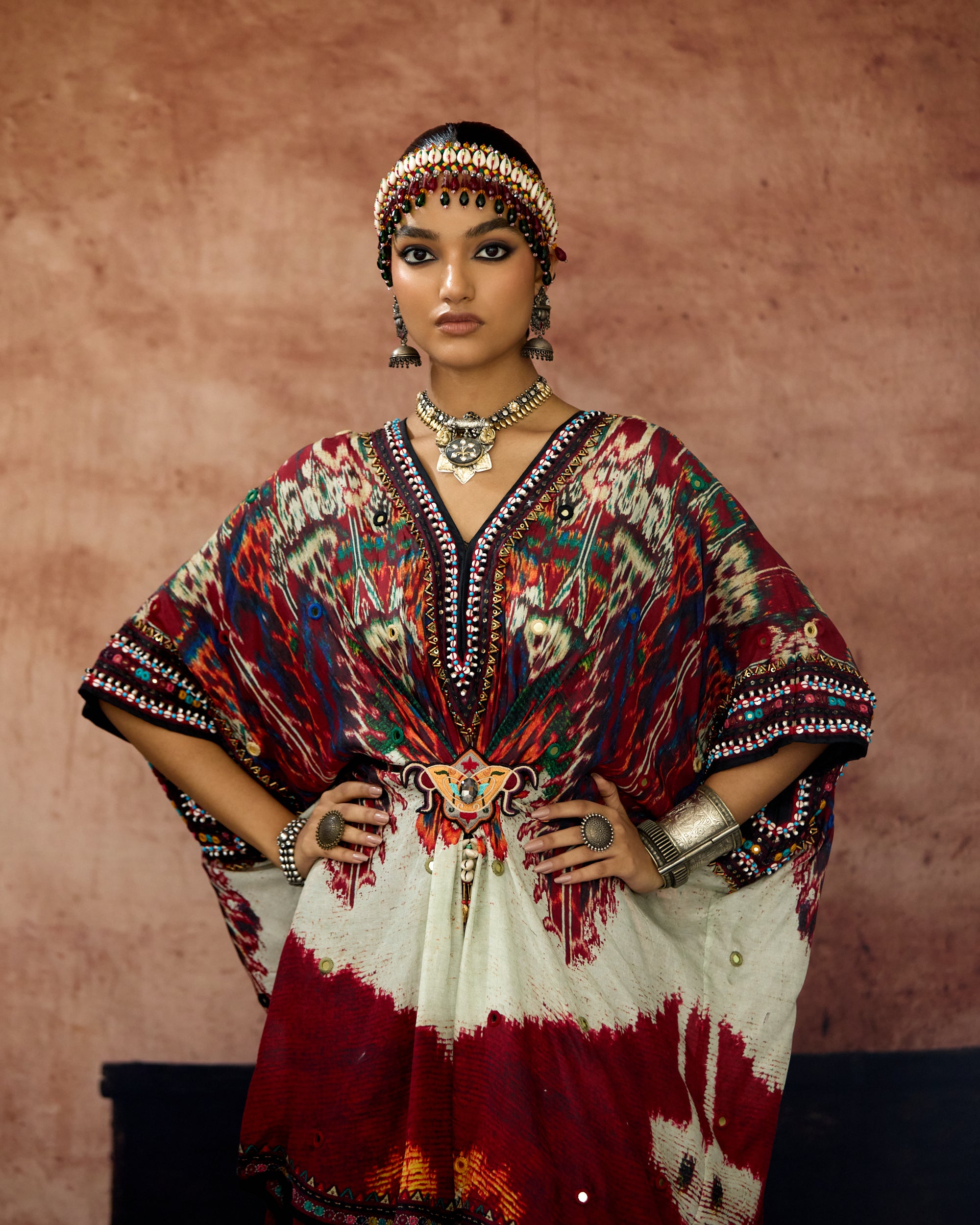 Kasbah : Maya/Sonth - Beige/Maroon