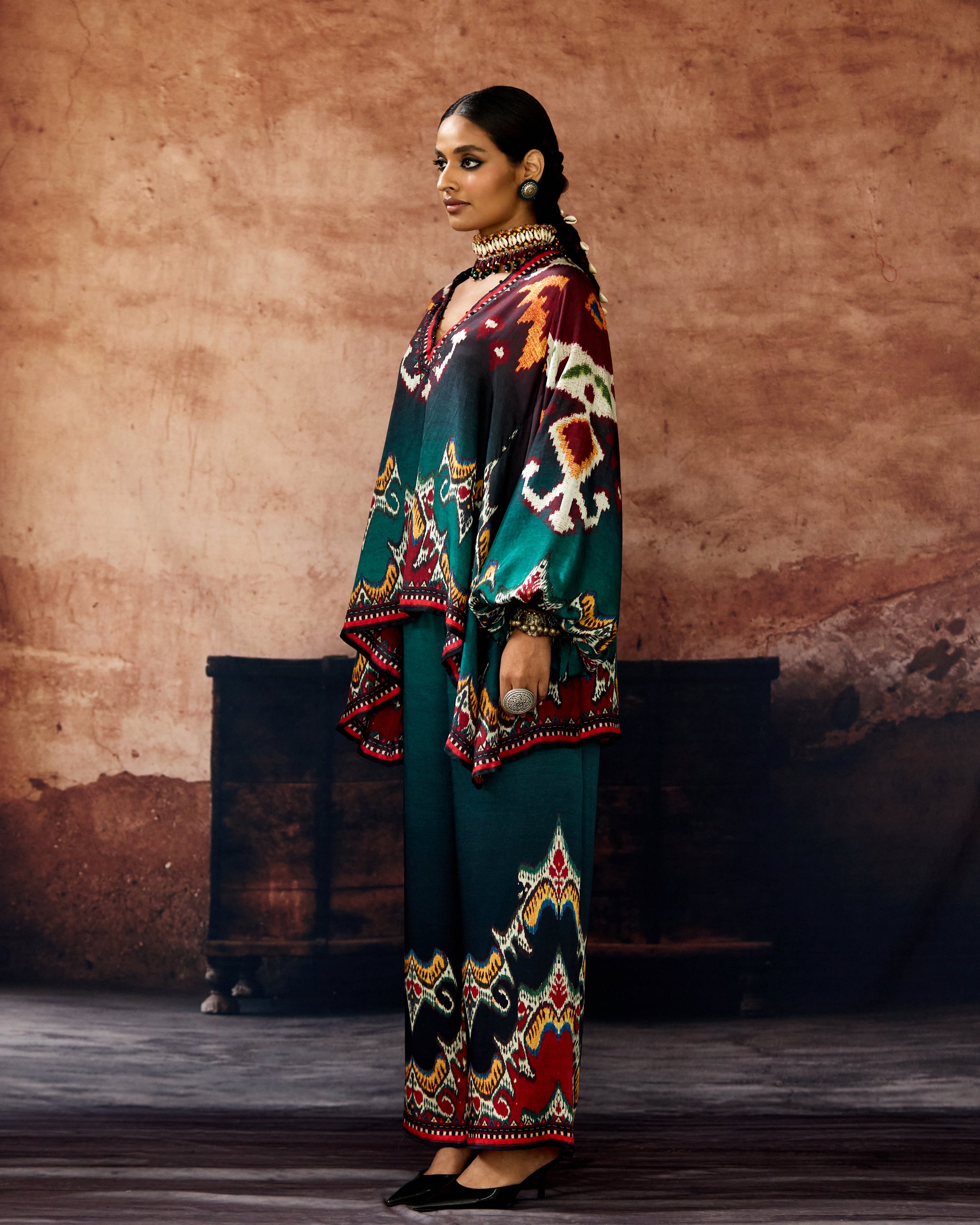 Kasbah : Sanaa - Burgundy/Teal