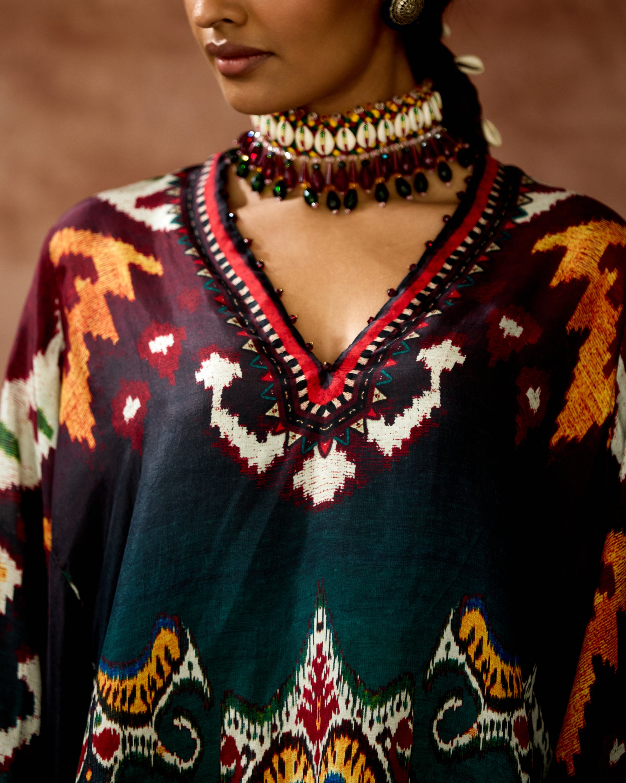 Kasbah : Sanaa - Burgundy/Teal