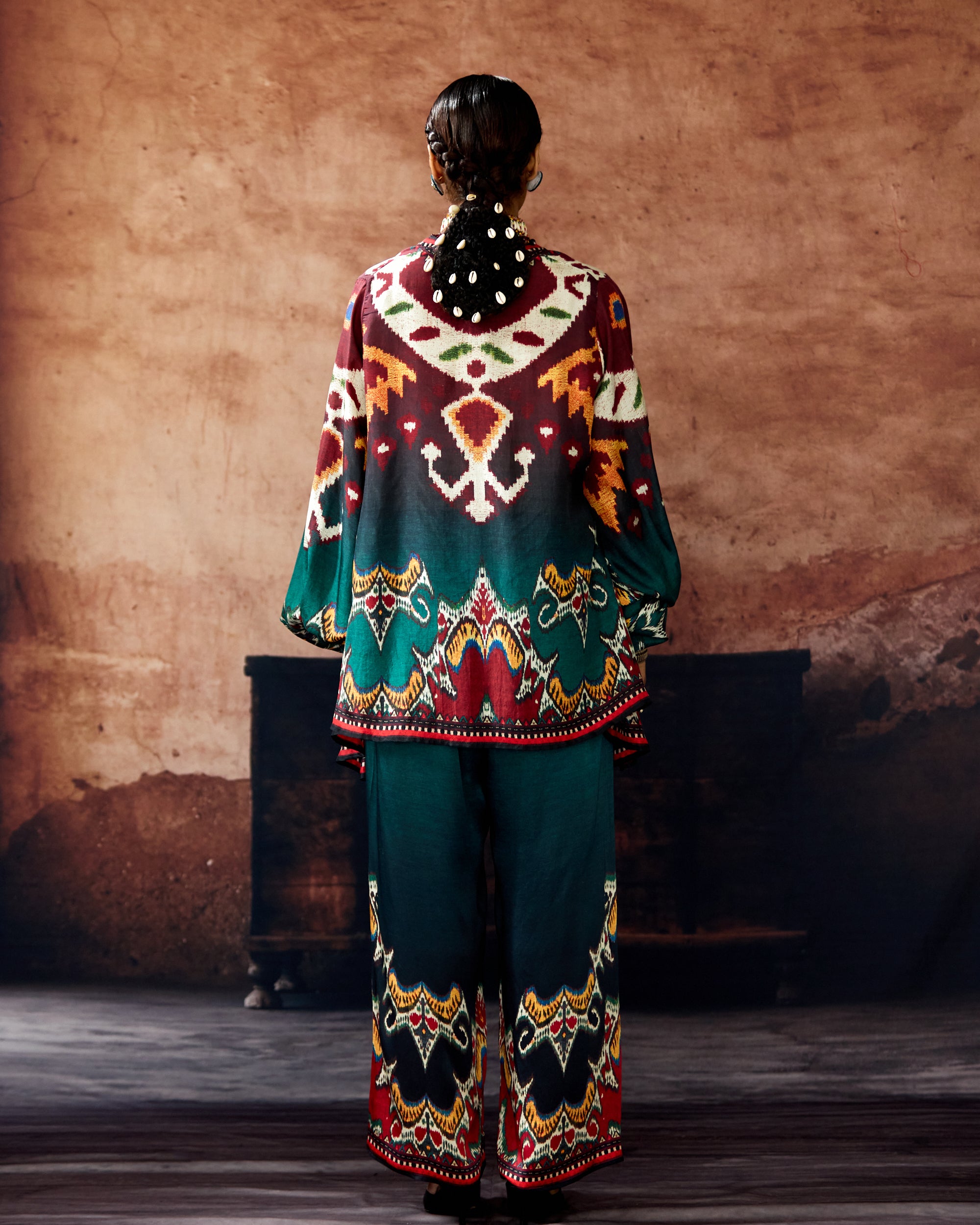Kasbah : Sanaa - Burgundy/Teal