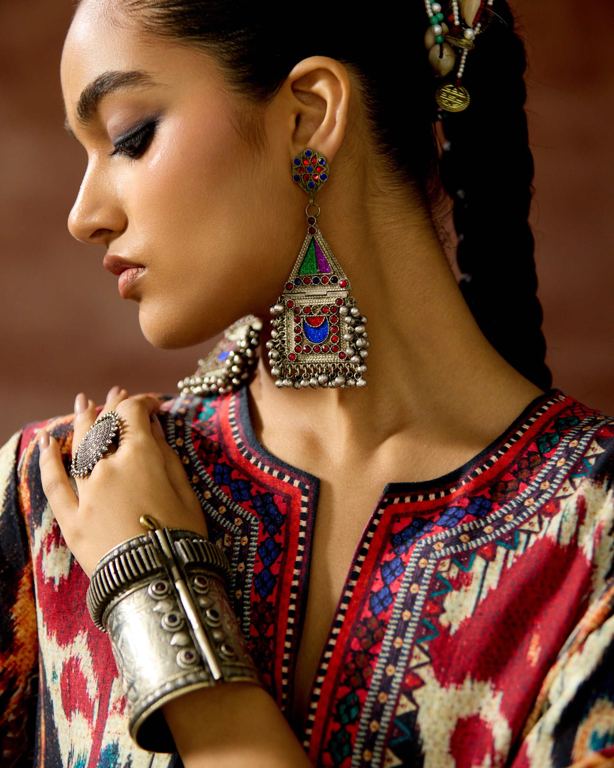 Kasbah : Rachele - Aqua/Maroon