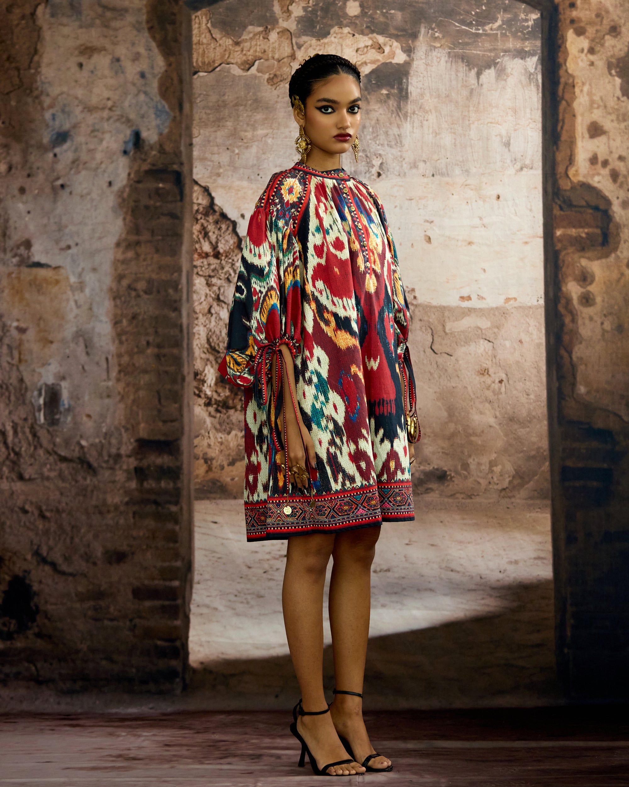Kasbah : Angelica - Beige/Maroon