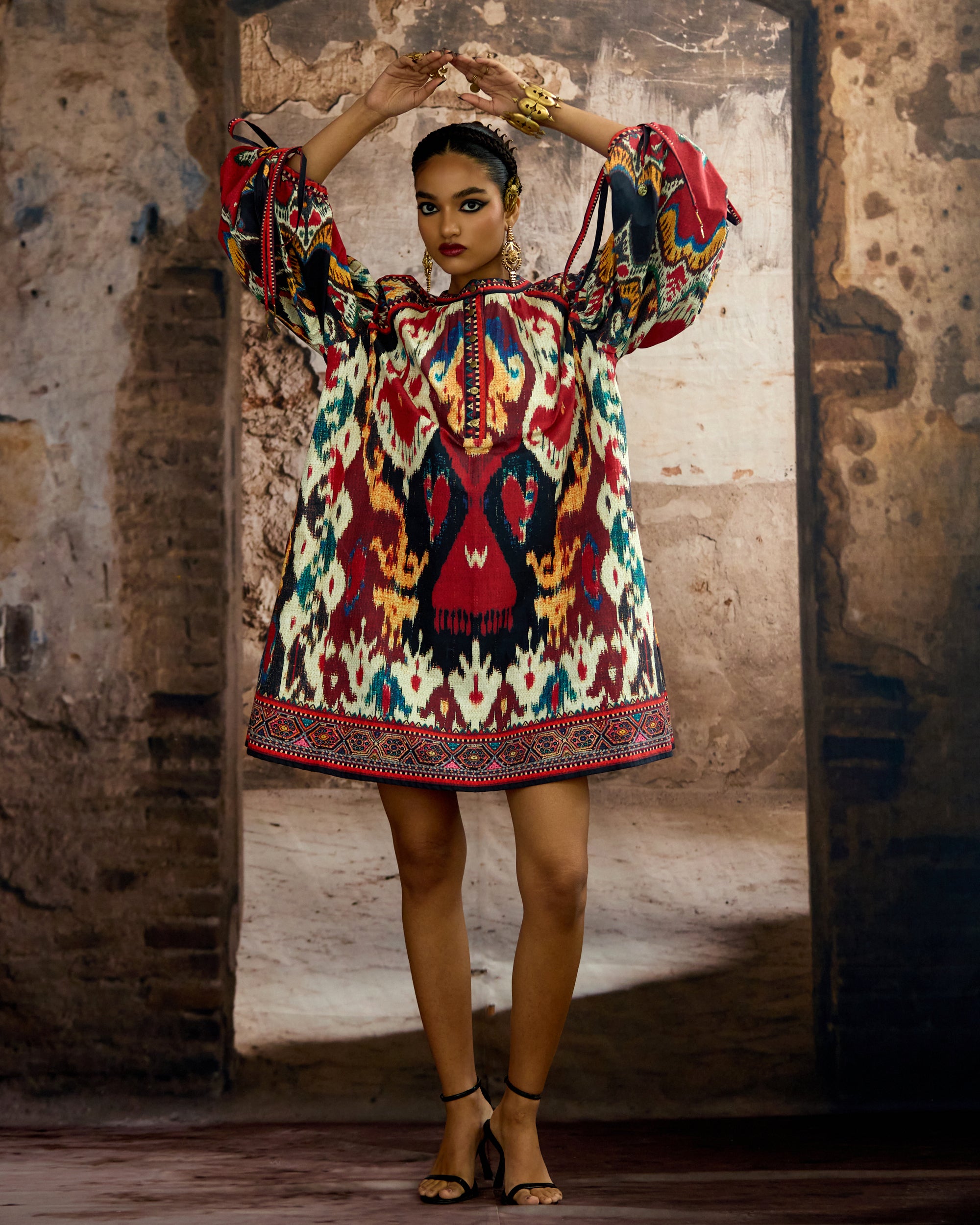Kasbah : Angelica - Beige/Maroon