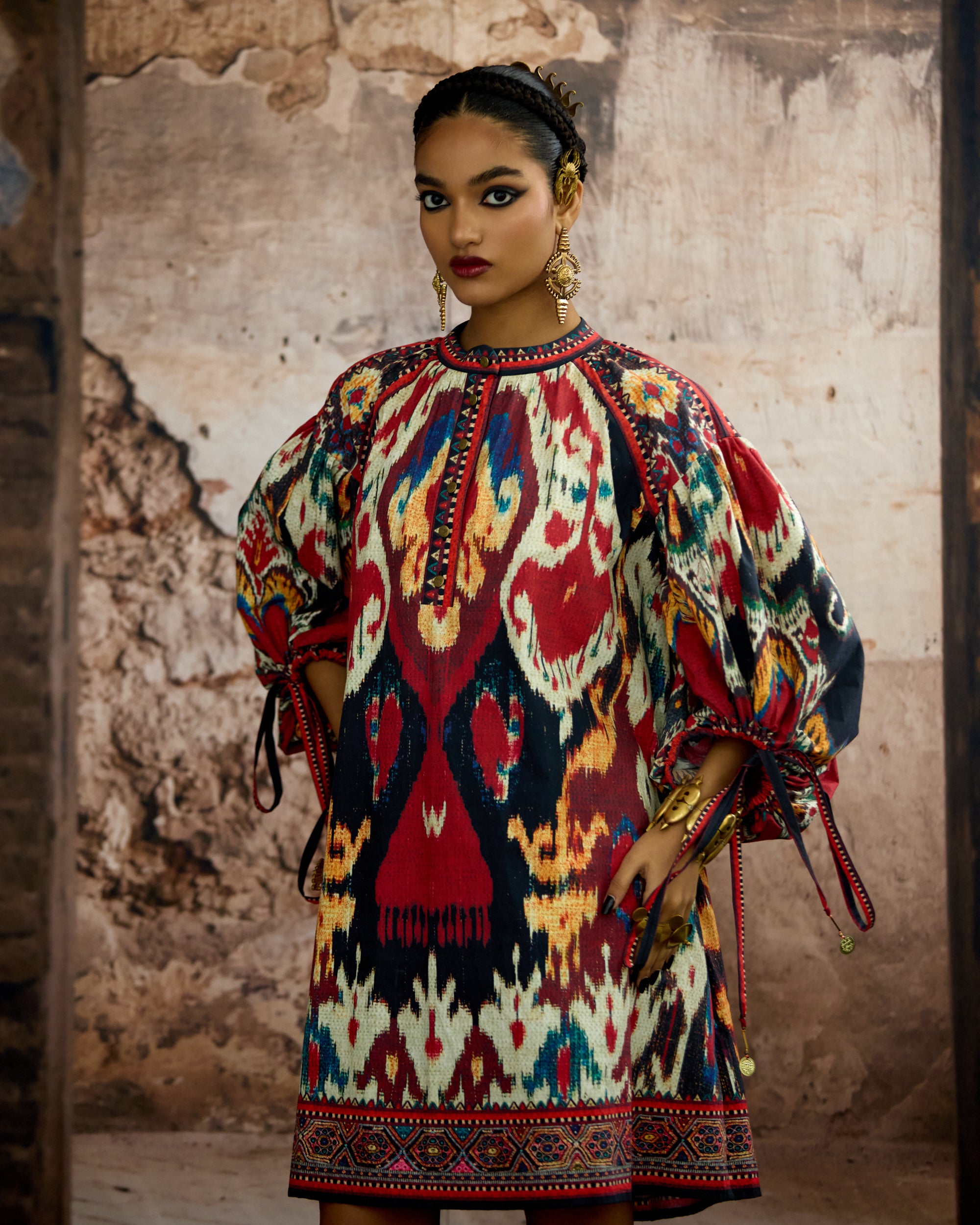 Kasbah : Angelica - Beige/Maroon
