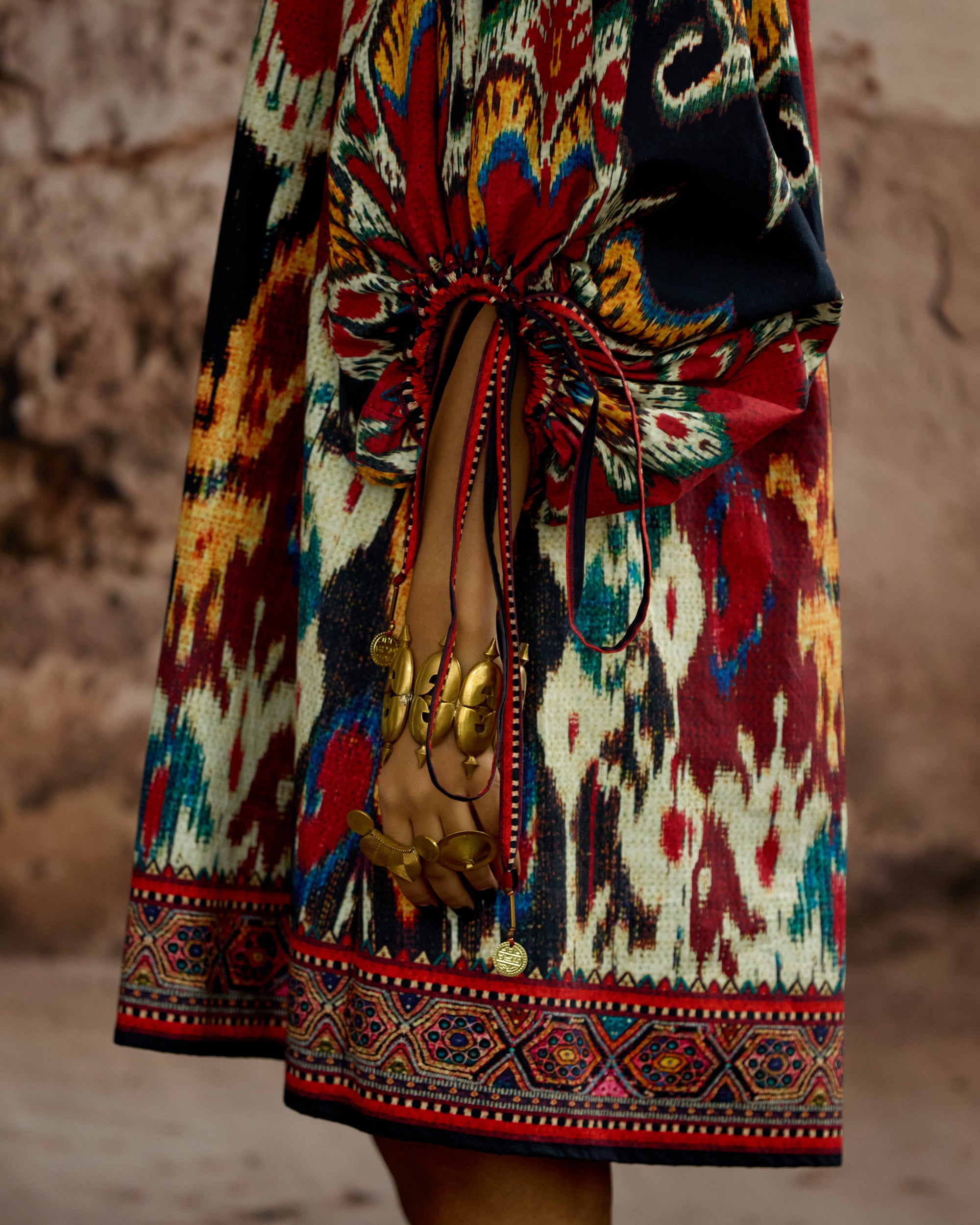 Kasbah : Angelica - Beige/Maroon