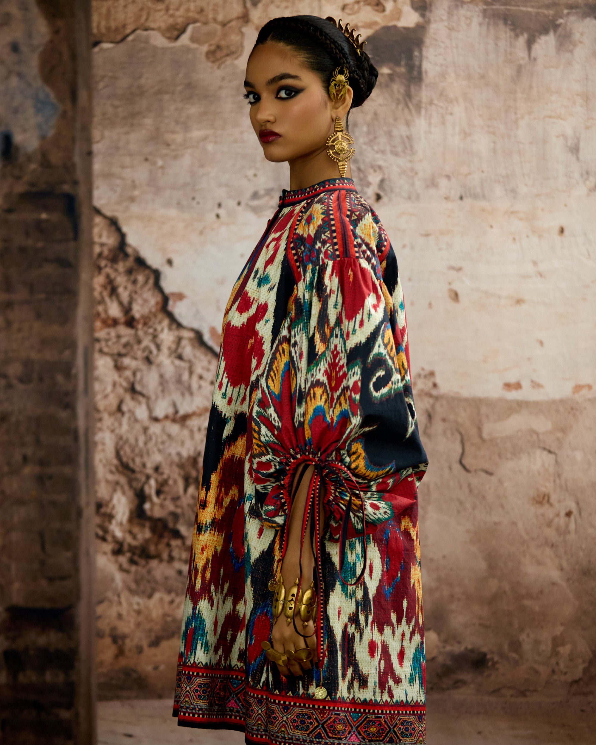 Kasbah : Angelica - Beige/Maroon