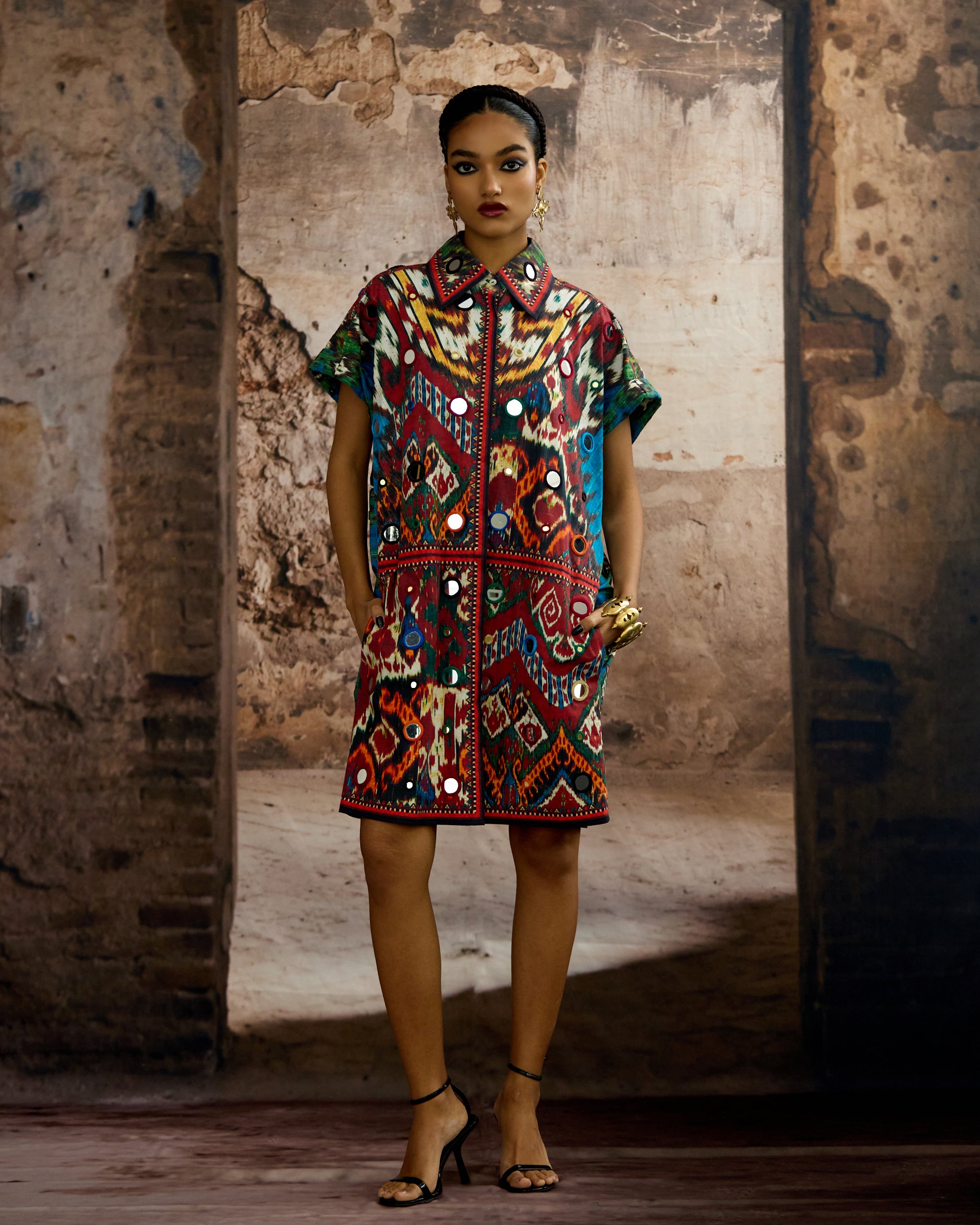 Kasbah : Emilia - Blue/Maroon