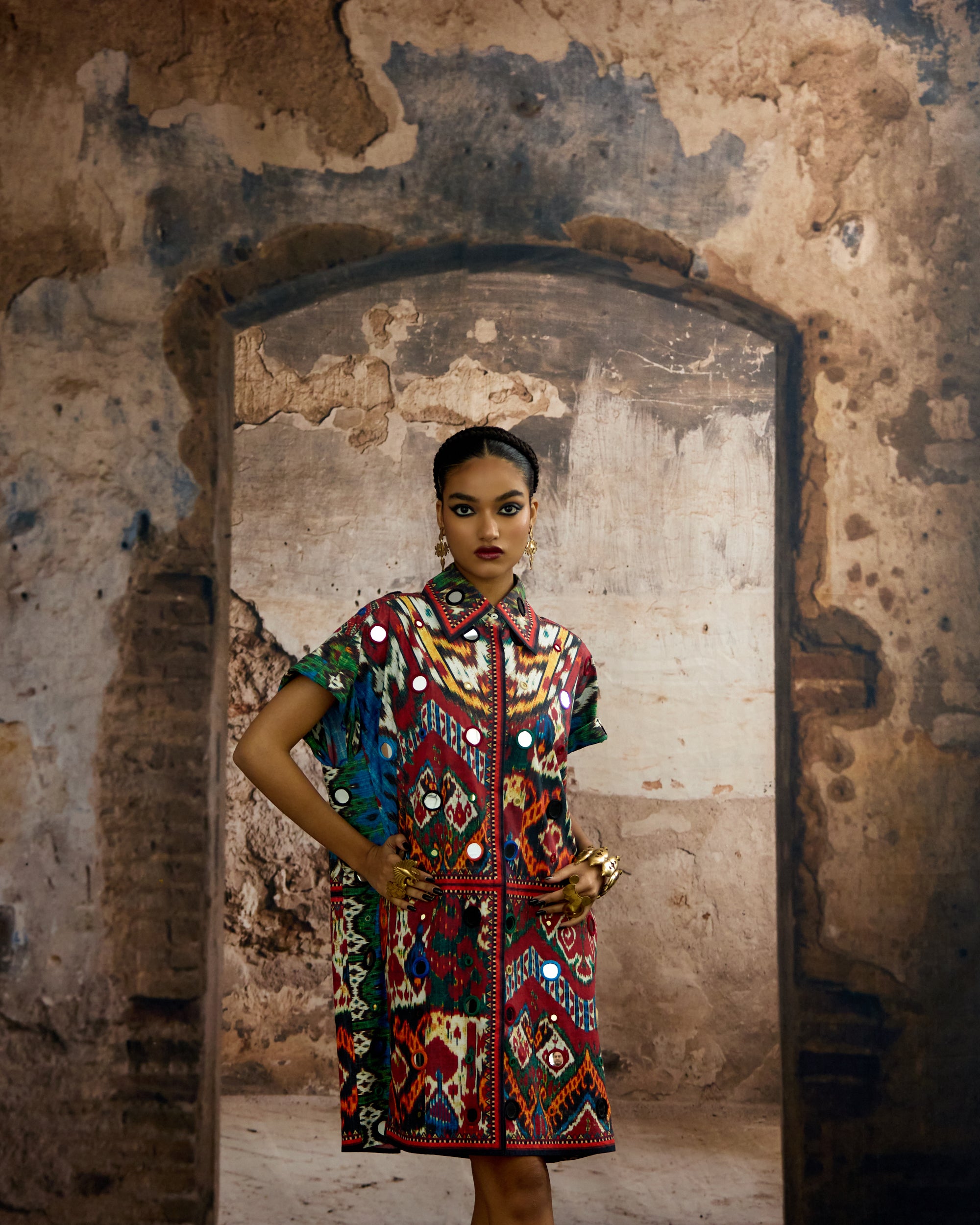 Kasbah : Emilia - Blue/Maroon