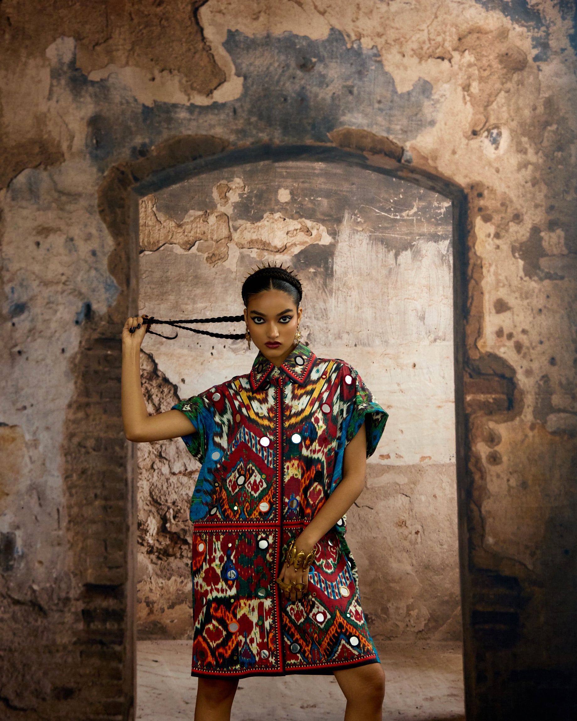 Kasbah : Emilia - Blue/Maroon