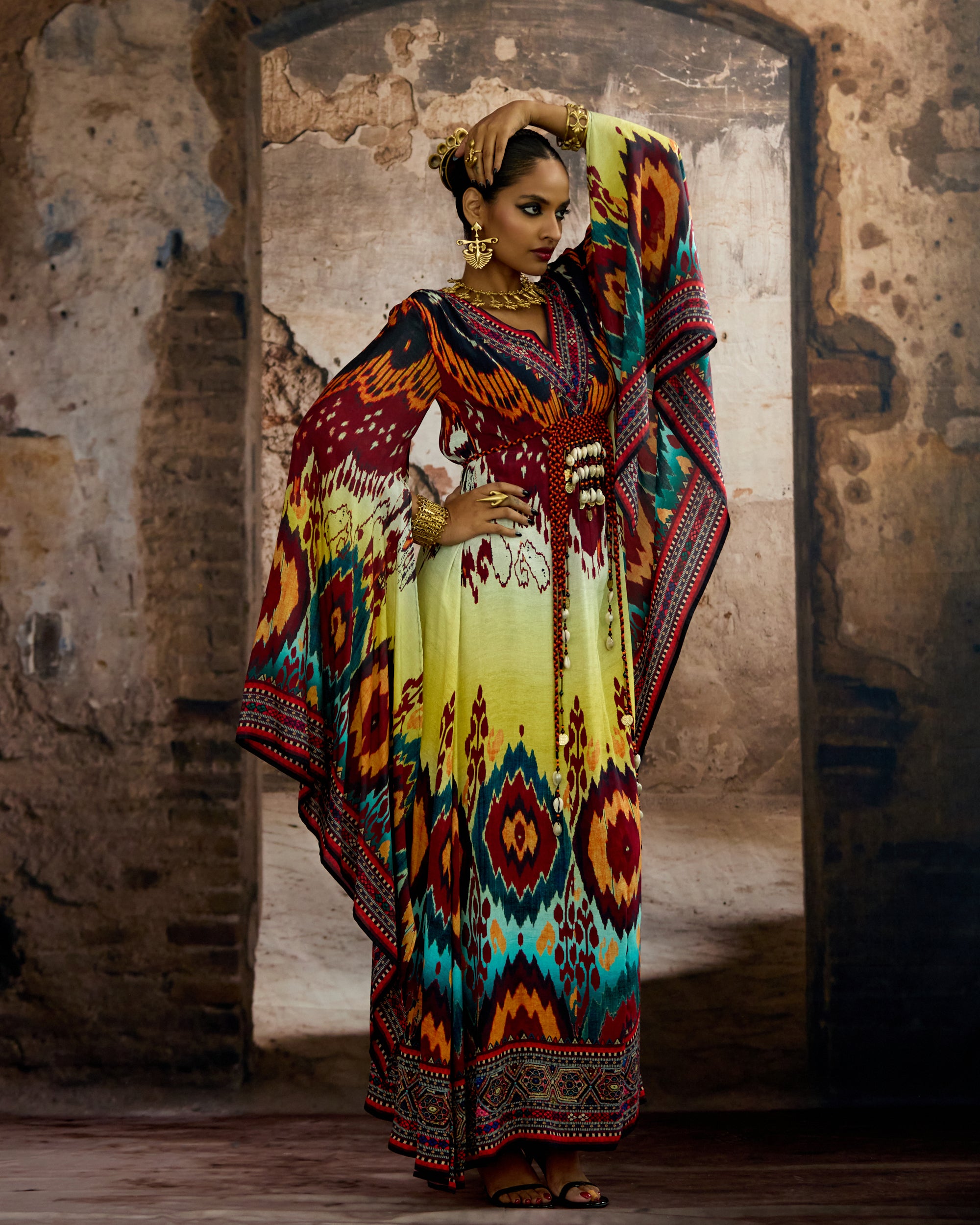 Kasbah : Abeer - Aqua/Lime