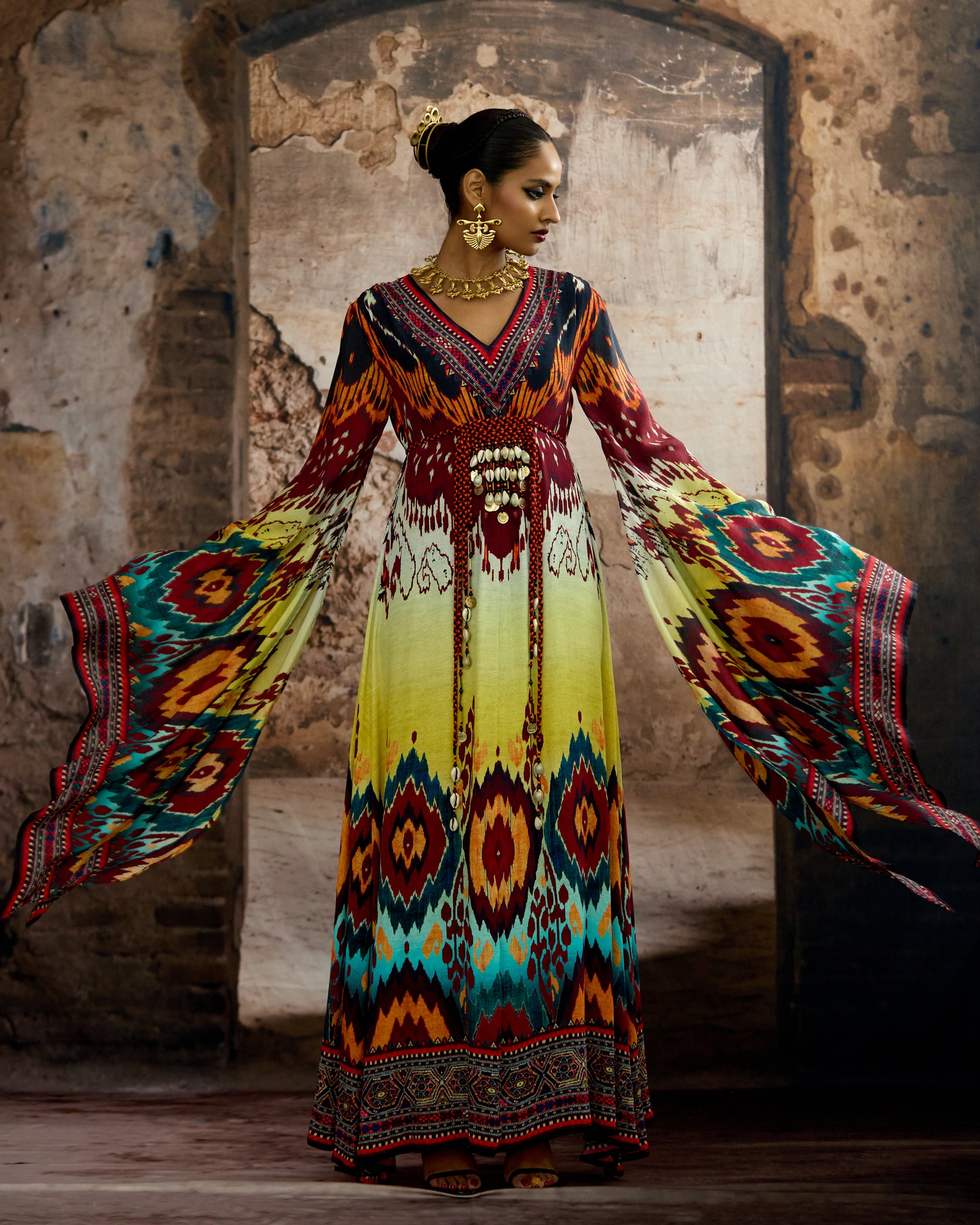 Kasbah : Abeer - Aqua/Lime