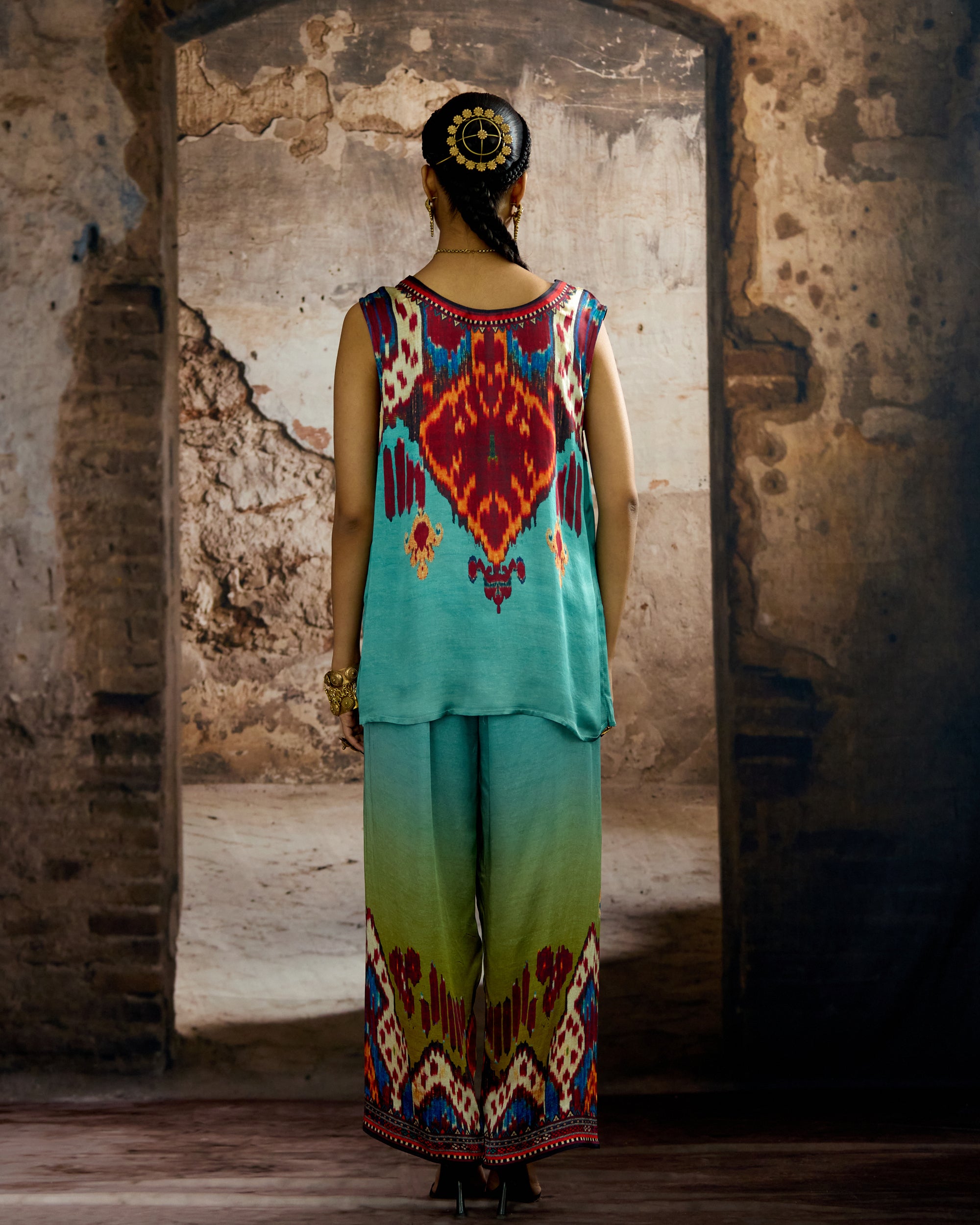 Kasbah : Kimono - Aqua/Lime