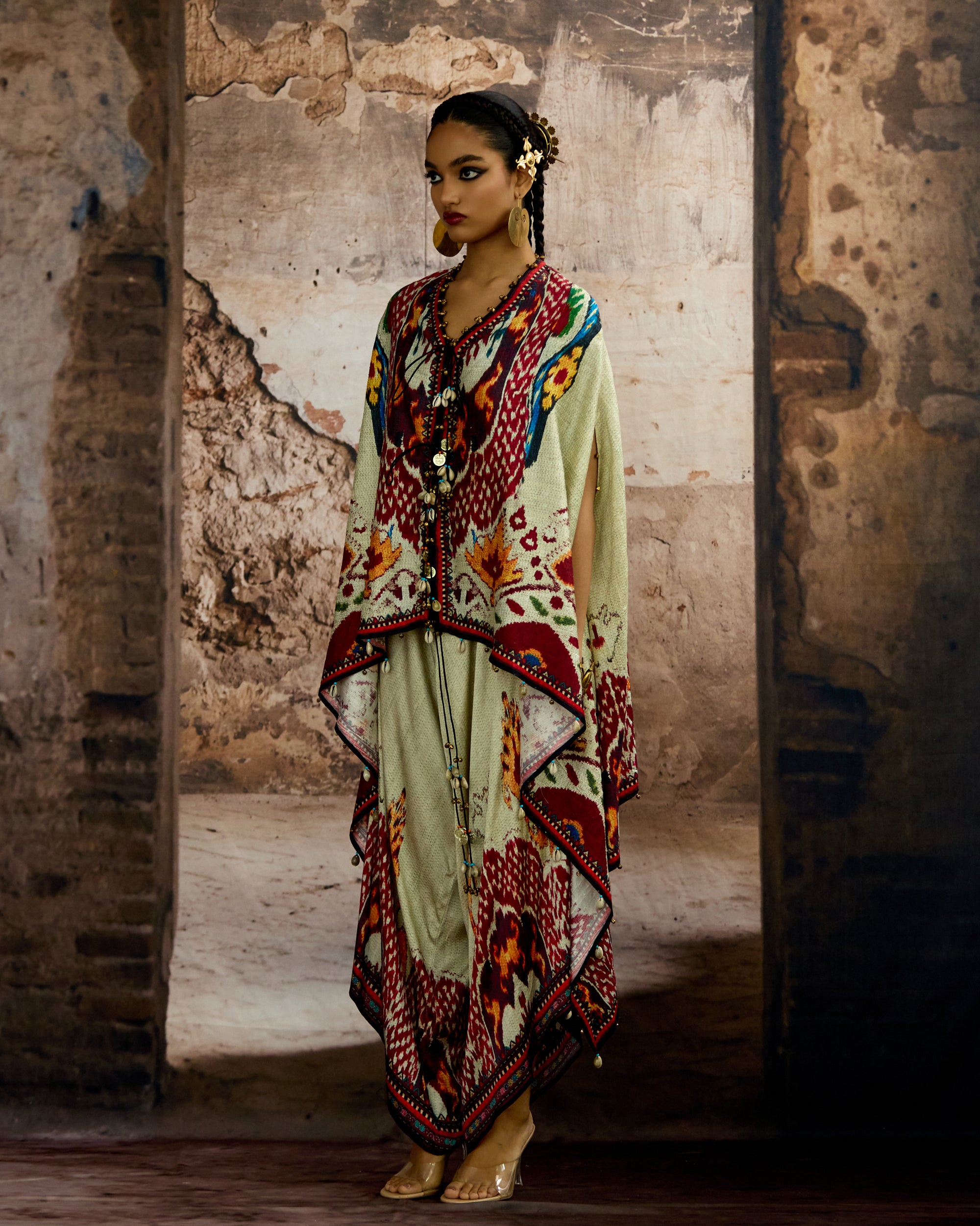 Kasbah : Prisha - Eggshell/Red
