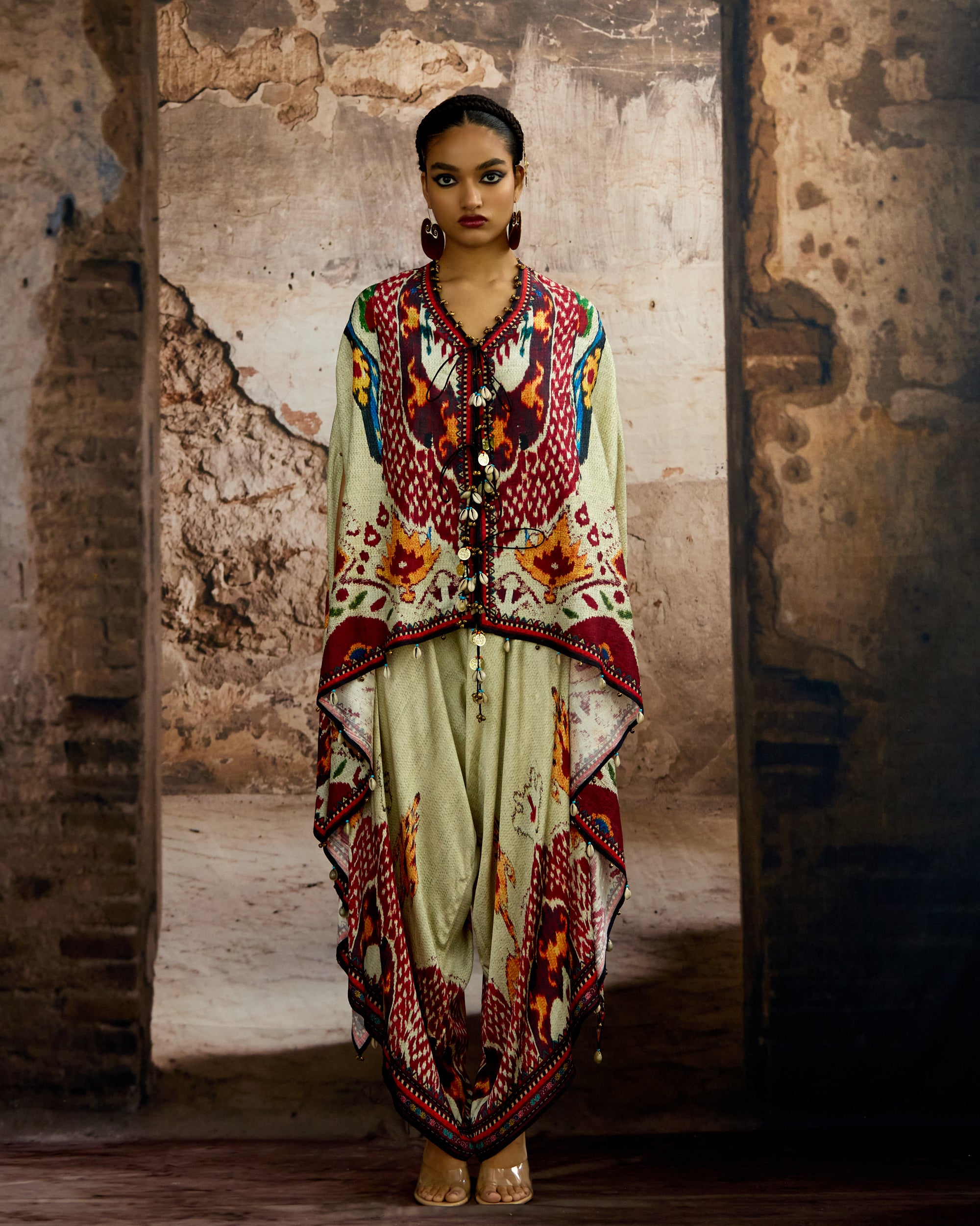 Kasbah : Prisha - Eggshell/Red