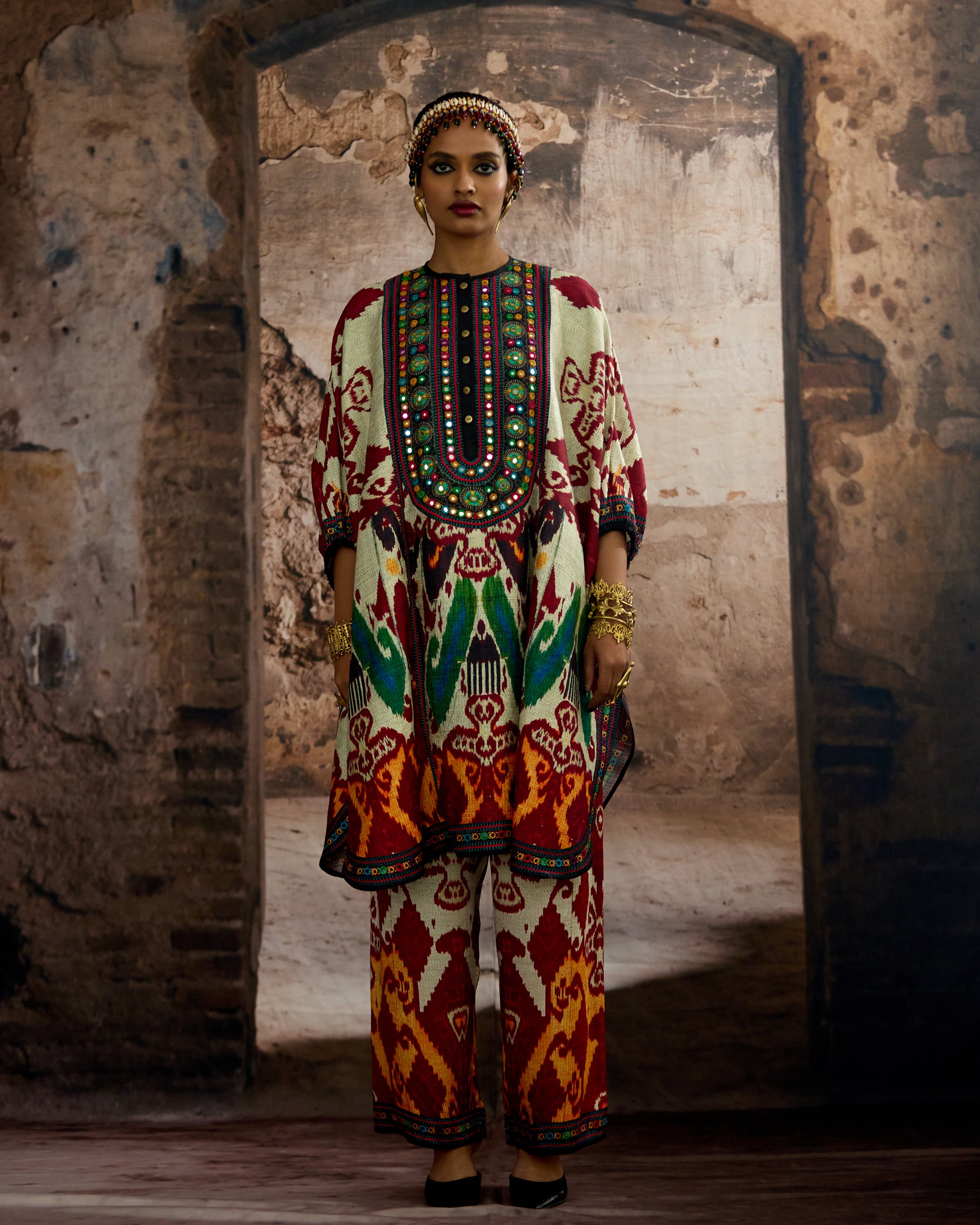 Kasbah : Myra - Beige/Red