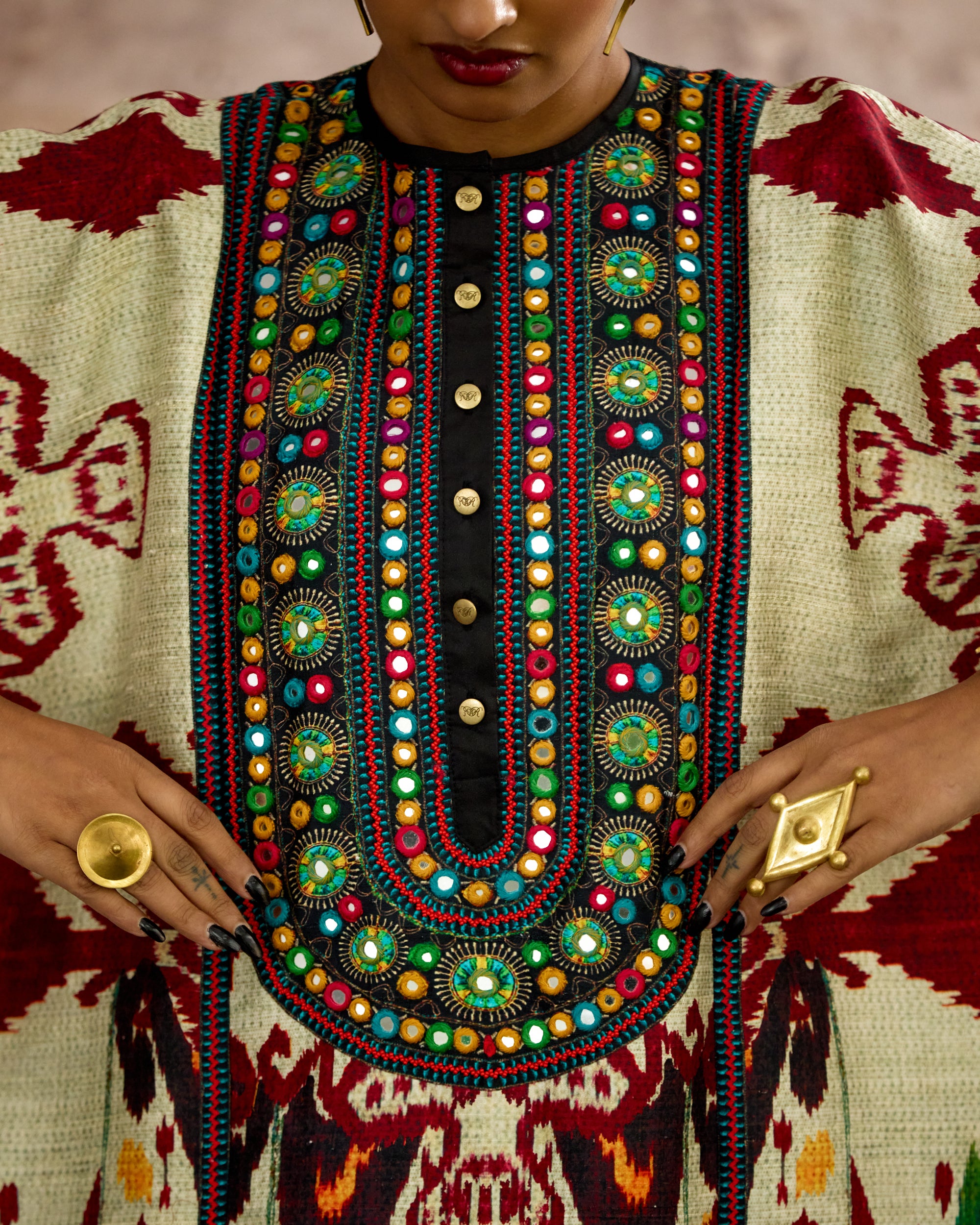 Kasbah : Myra - Beige/Red