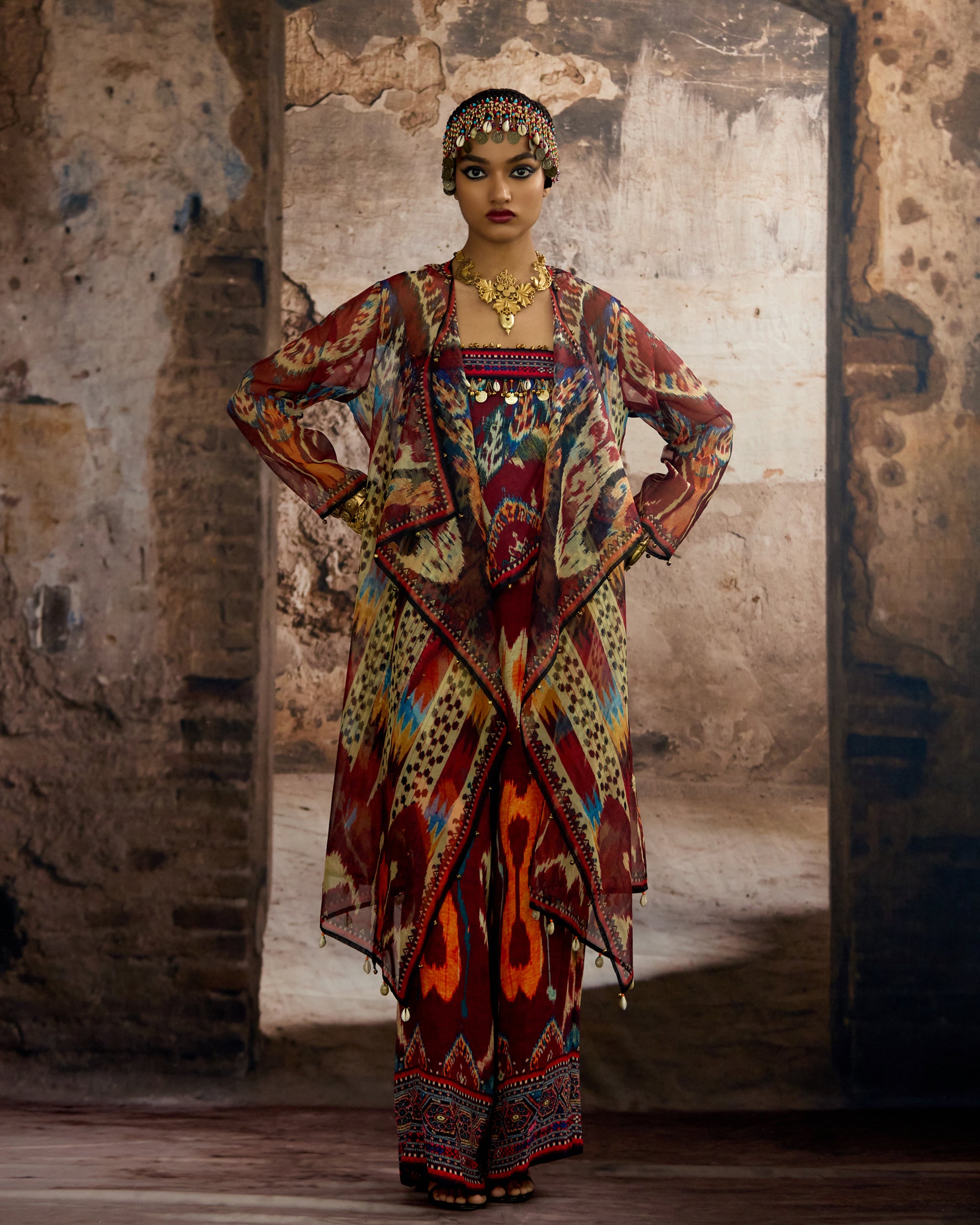 Kasbah : Freya/Hazel - Maroon/Multi
