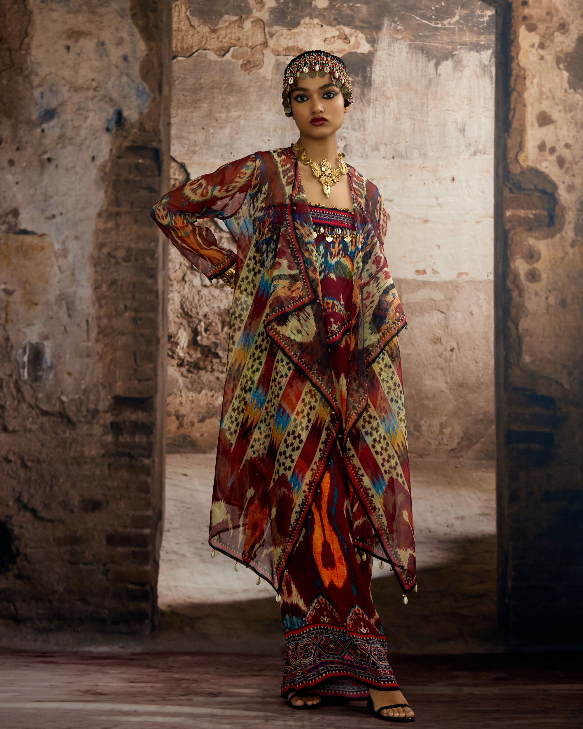 Kasbah : Freya/Hazel - Maroon/Multi