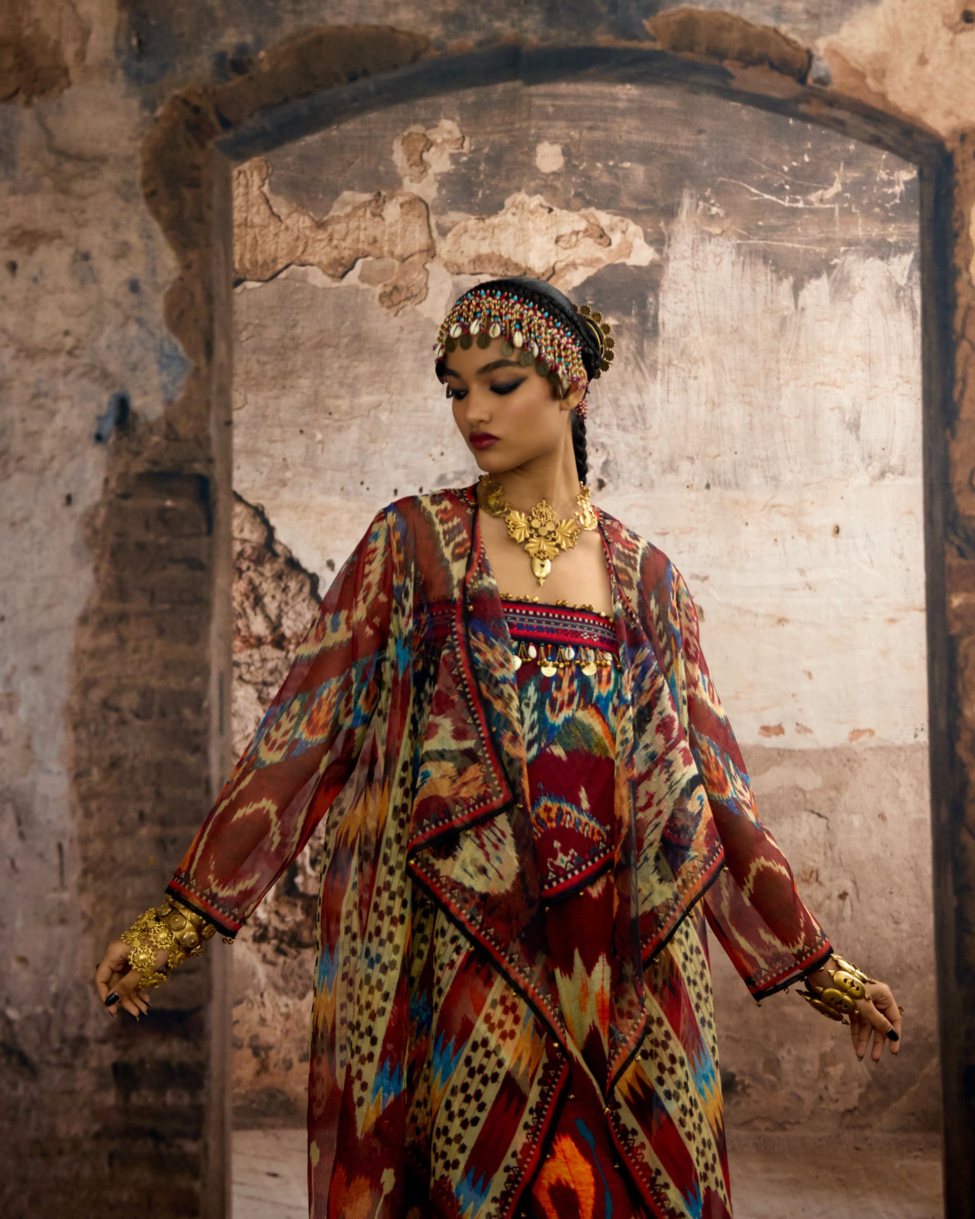 Kasbah : Freya/Hazel - Maroon/Multi
