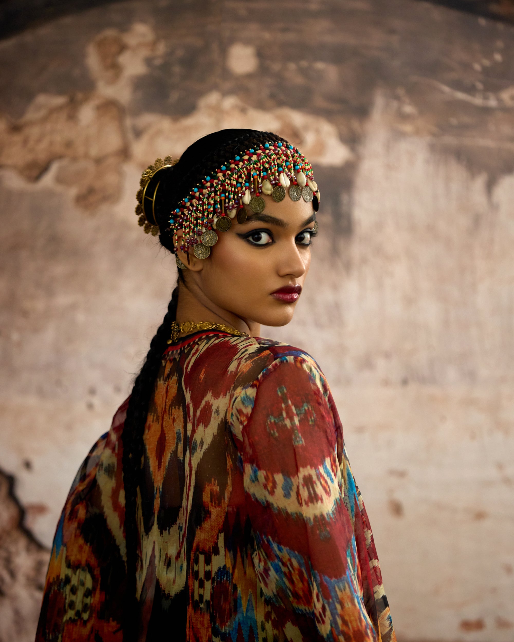 Kasbah : Freya/Hazel - Maroon/Multi