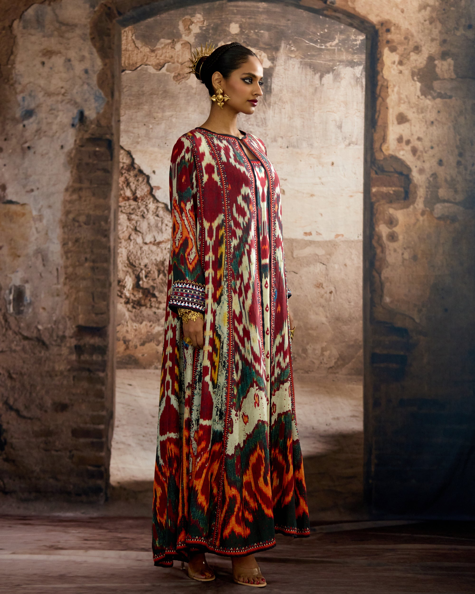 Kasbah : Aziza - Beige/Maroon