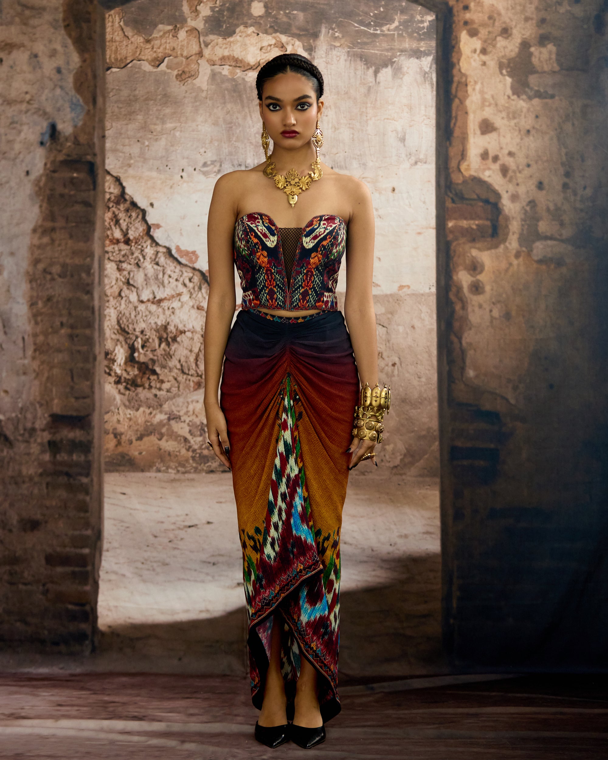 Kasbah : Jannat/Corset/Draupati - Mustard/Multi