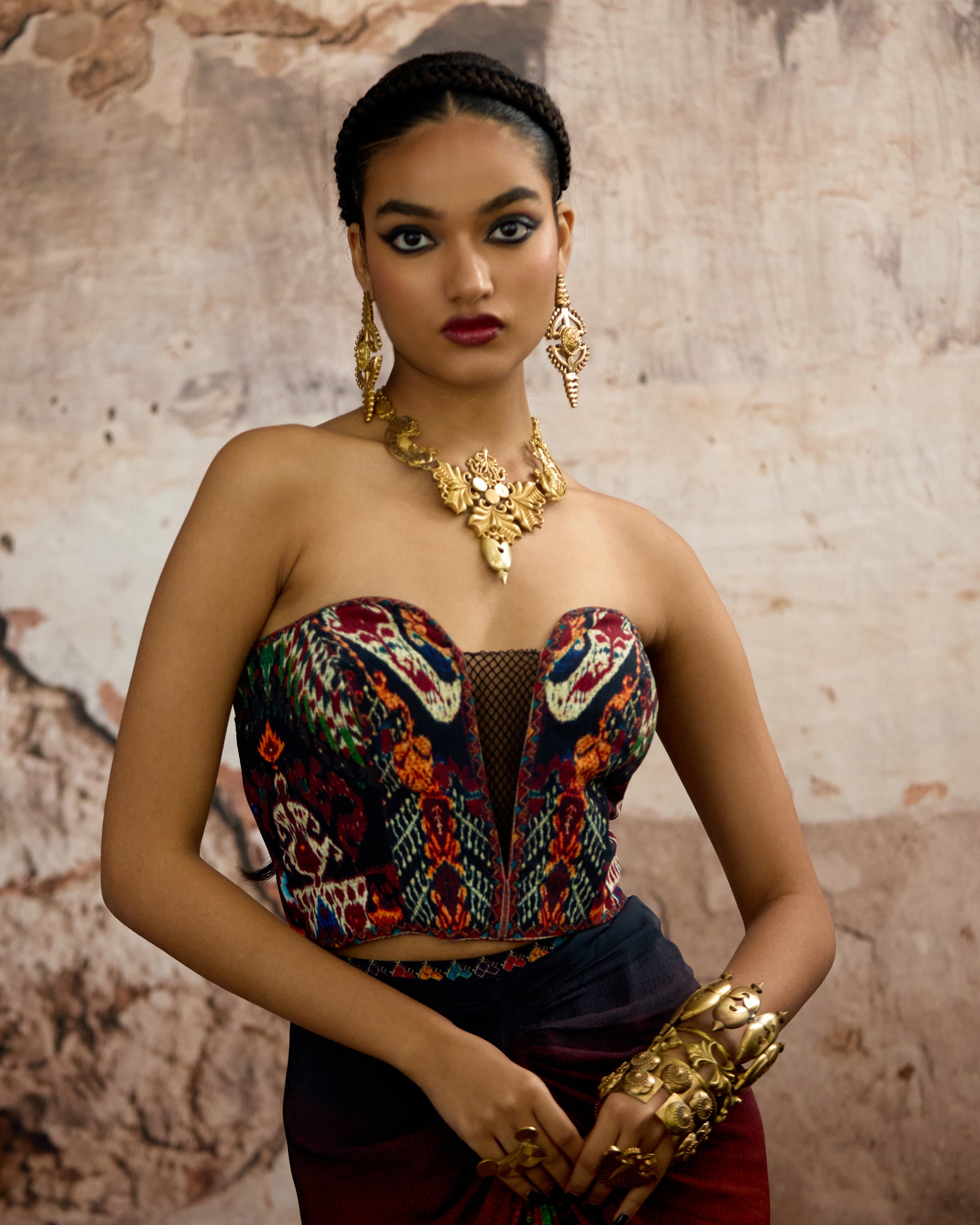 Kasbah : Jannat/Corset/Draupati - Mustard/Multi