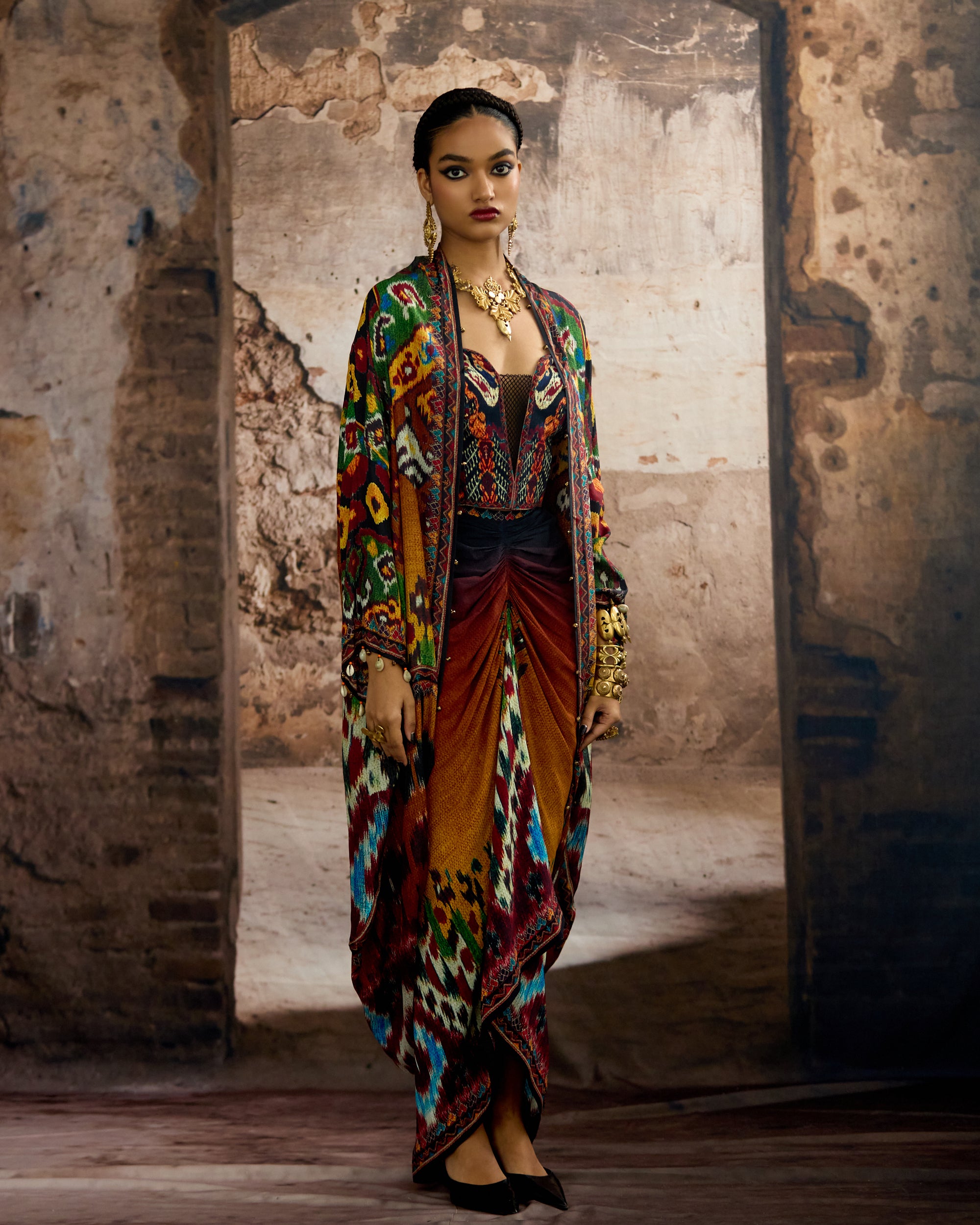 Kasbah : Jannat/Corset/Draupati - Mustard/Multi