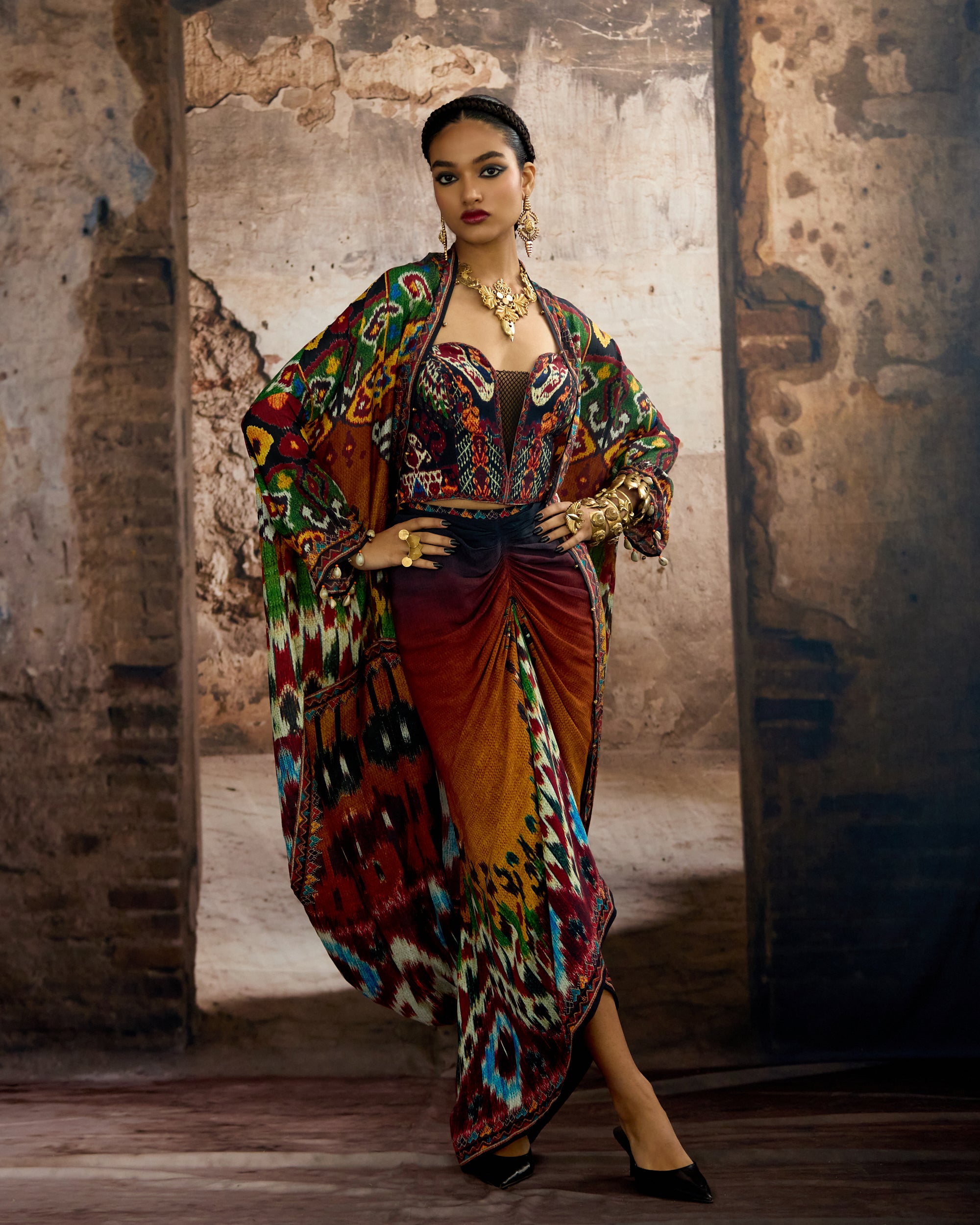 Kasbah : Jannat/Corset/Draupati - Mustard/Multi