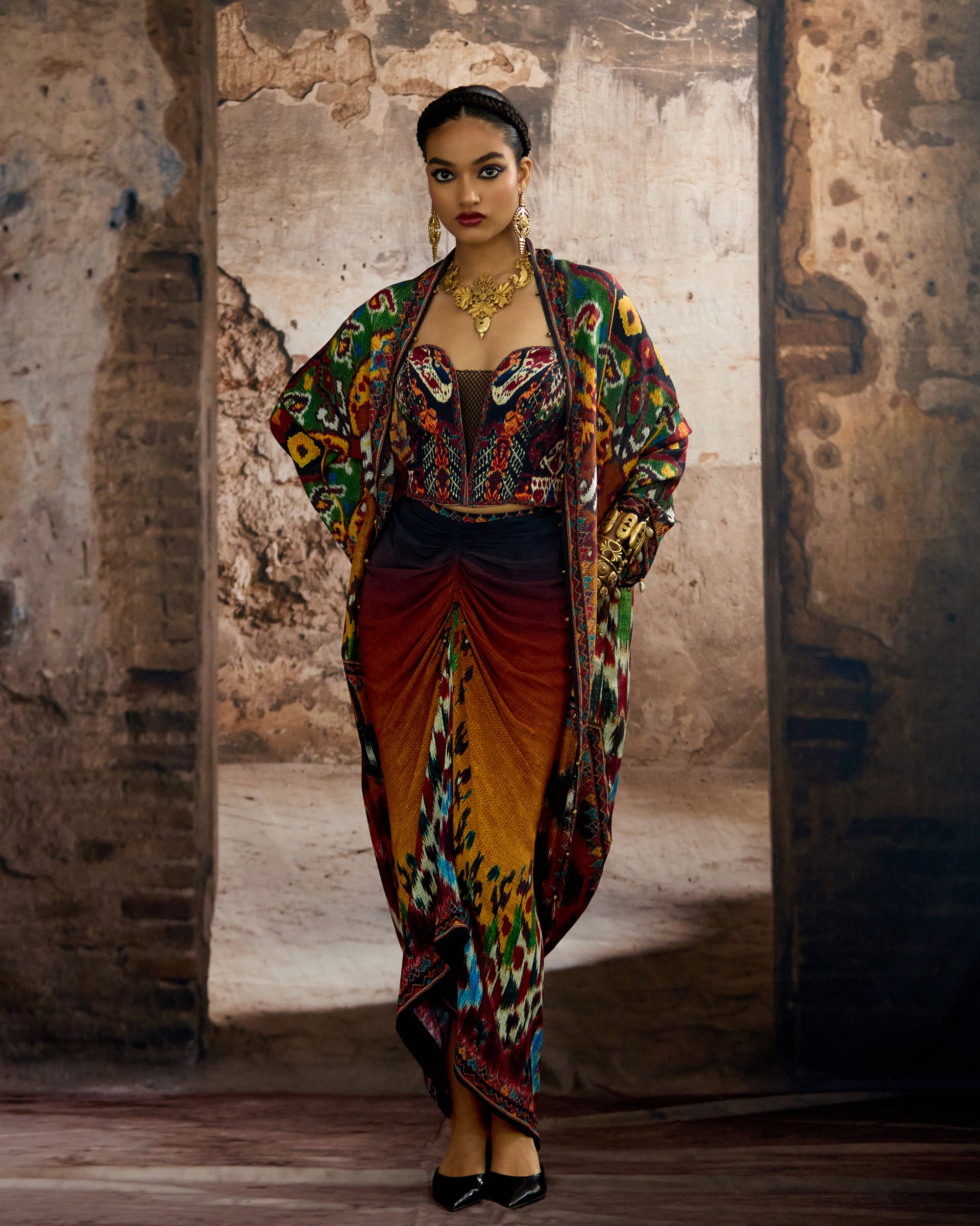 Kasbah : Jannat/Corset/Draupati - Mustard/Multi