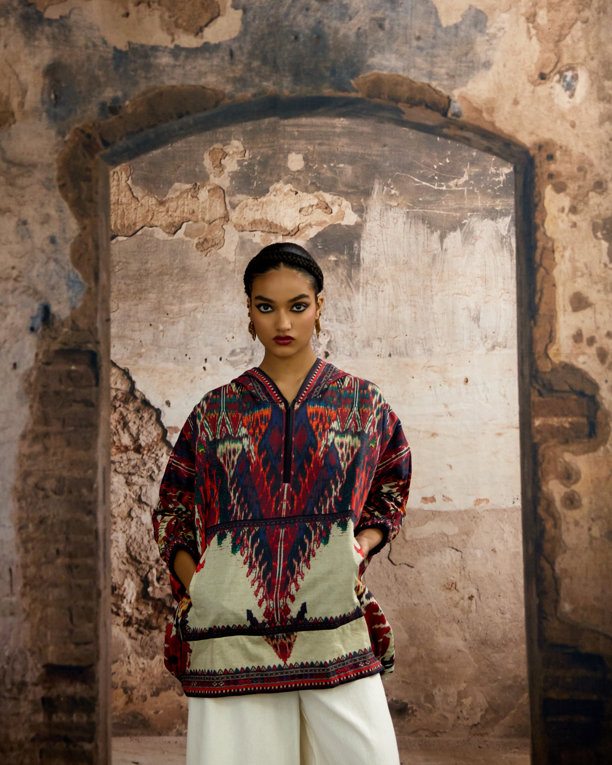 Kasbah : Hannah - Beige/Maroon