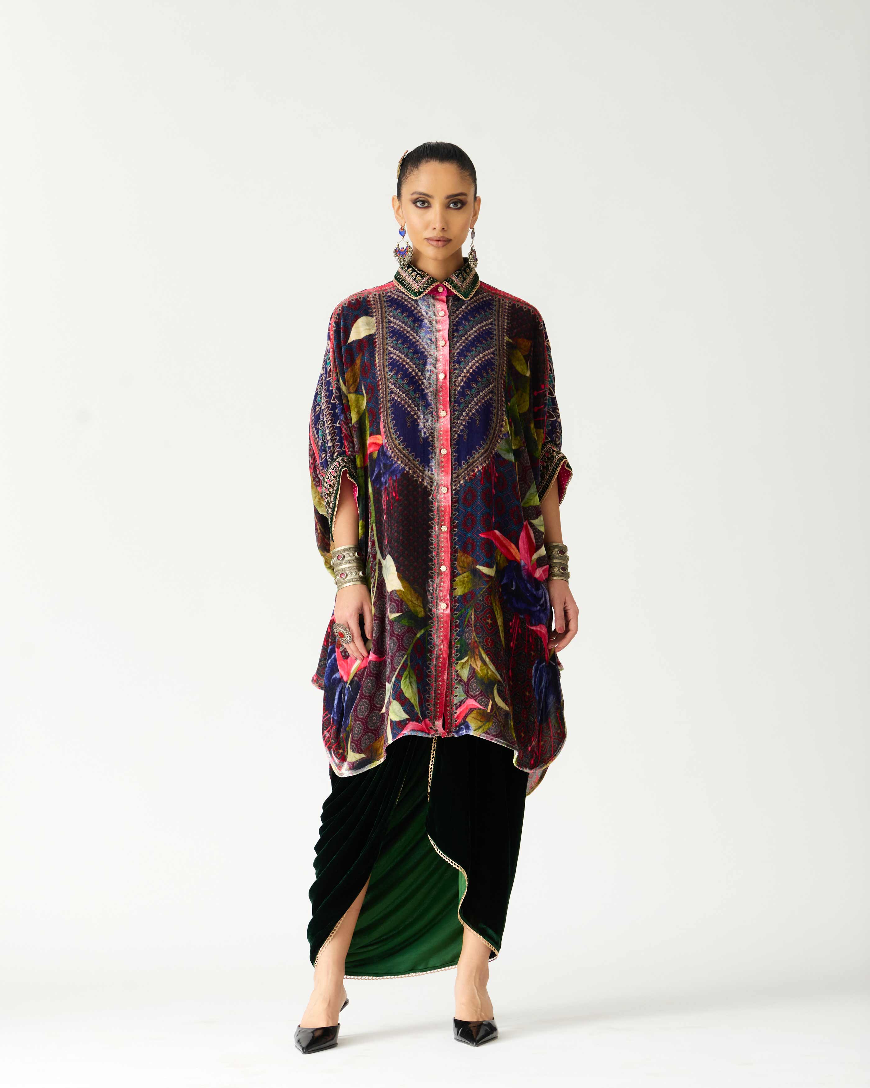 Zubaida : Kamara/Leila - Fuchsia/Emerald